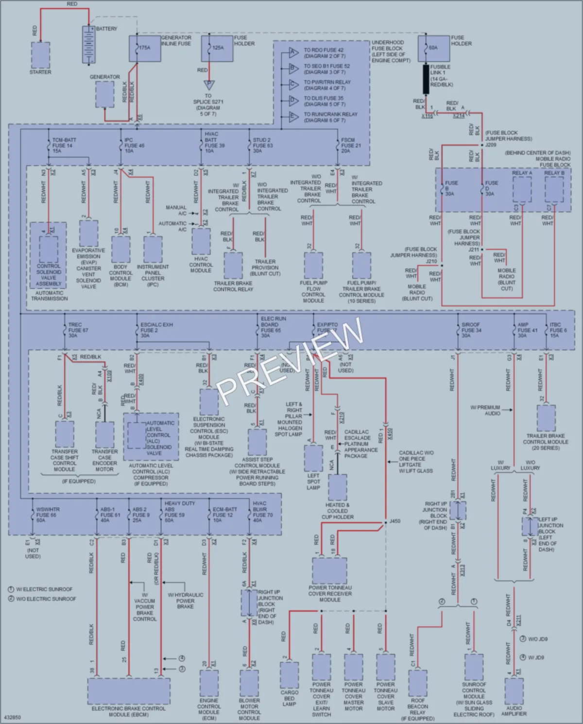 2014 Chevrolet Tahoe Power Distribution wiring diagram preview