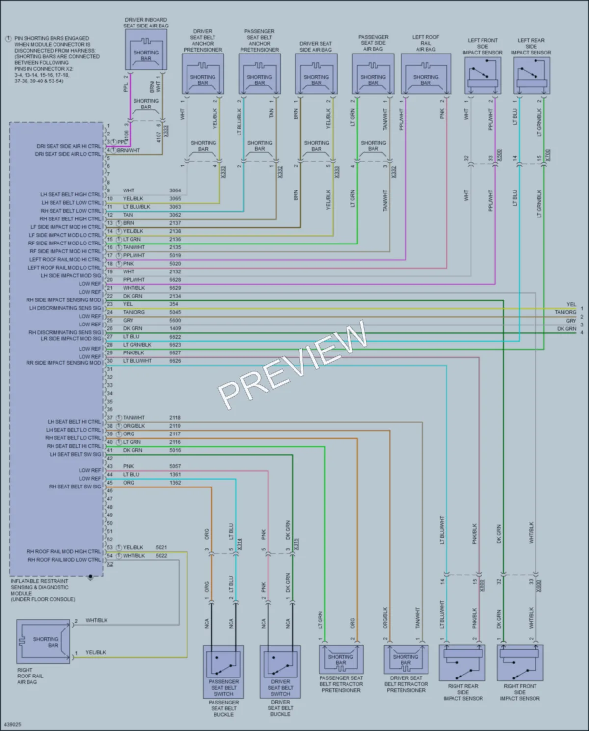 2014 Chevrolet Traverse Supplemental Restraints wiring diagram preview