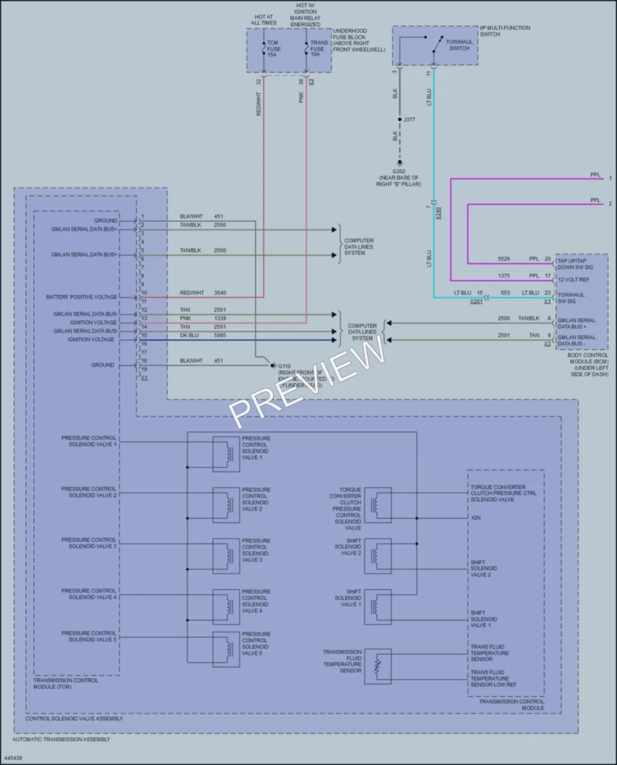 2014 Chevrolet Traverse Transmission wiring diagram preview