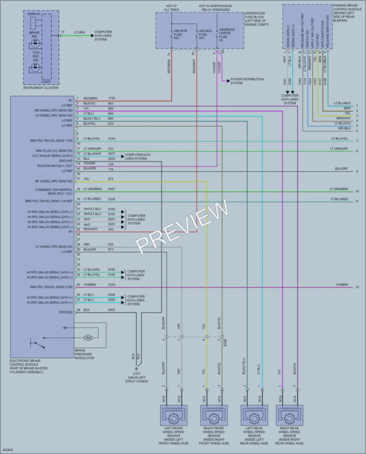 2014 Chevrolet Volt Anti Lock Brakes wiring diagram preview