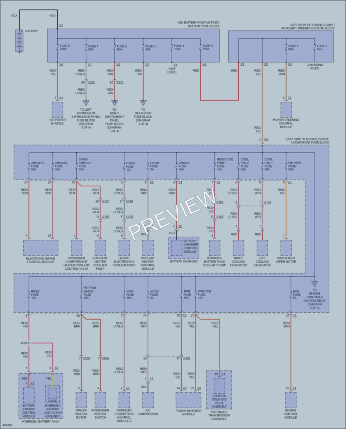 2014 Chevrolet Volt Power Distribution wiring diagram preview