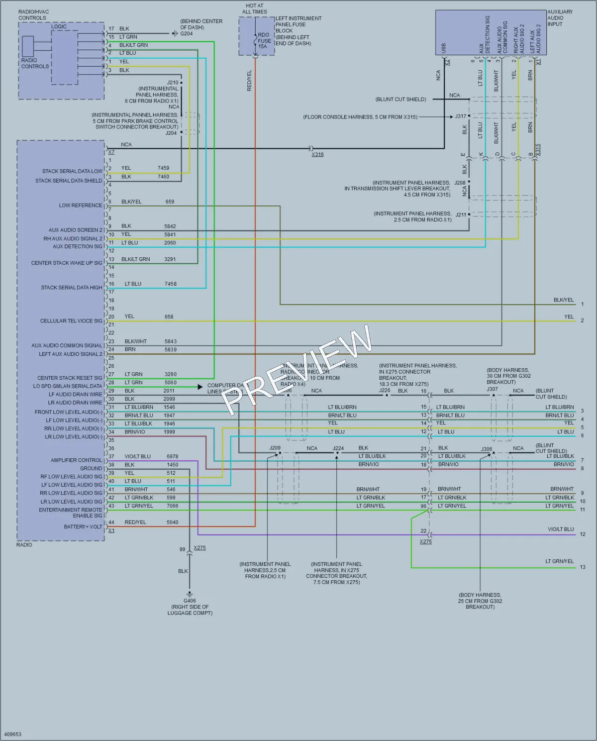 2014 Chevrolet Volt Radio wiring diagram preview