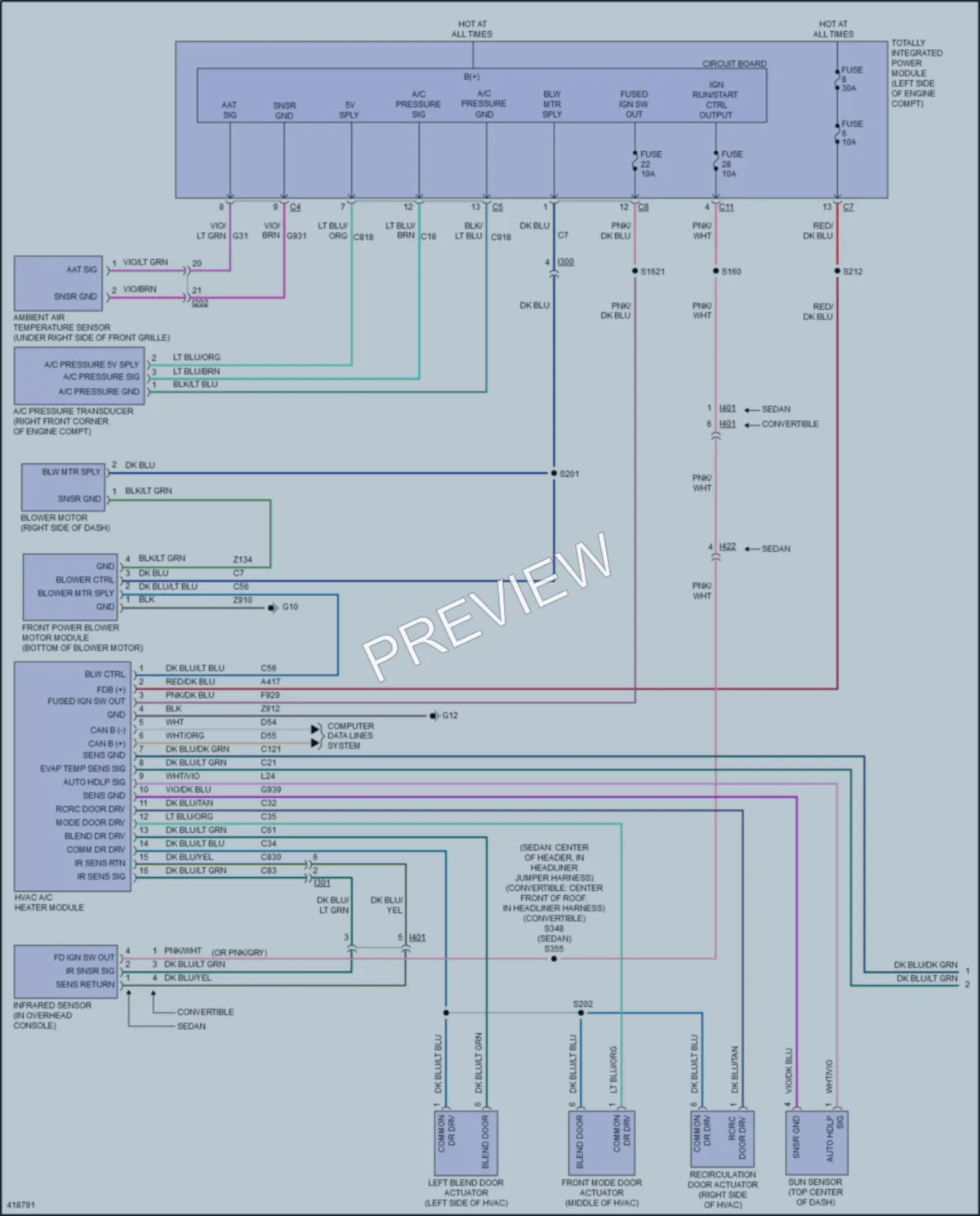 2014 Chrysler 200 Air Conditioning wiring diagram preview