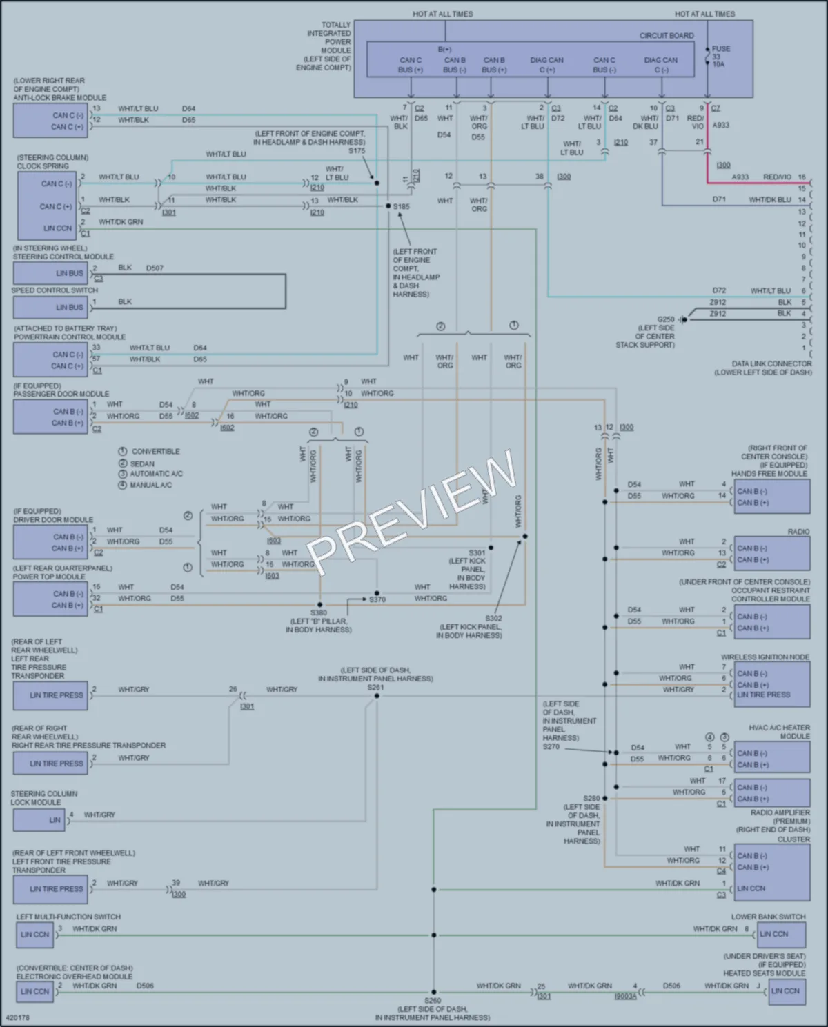 2014 Chrysler 200 Computer Data Lines wiring diagram preview