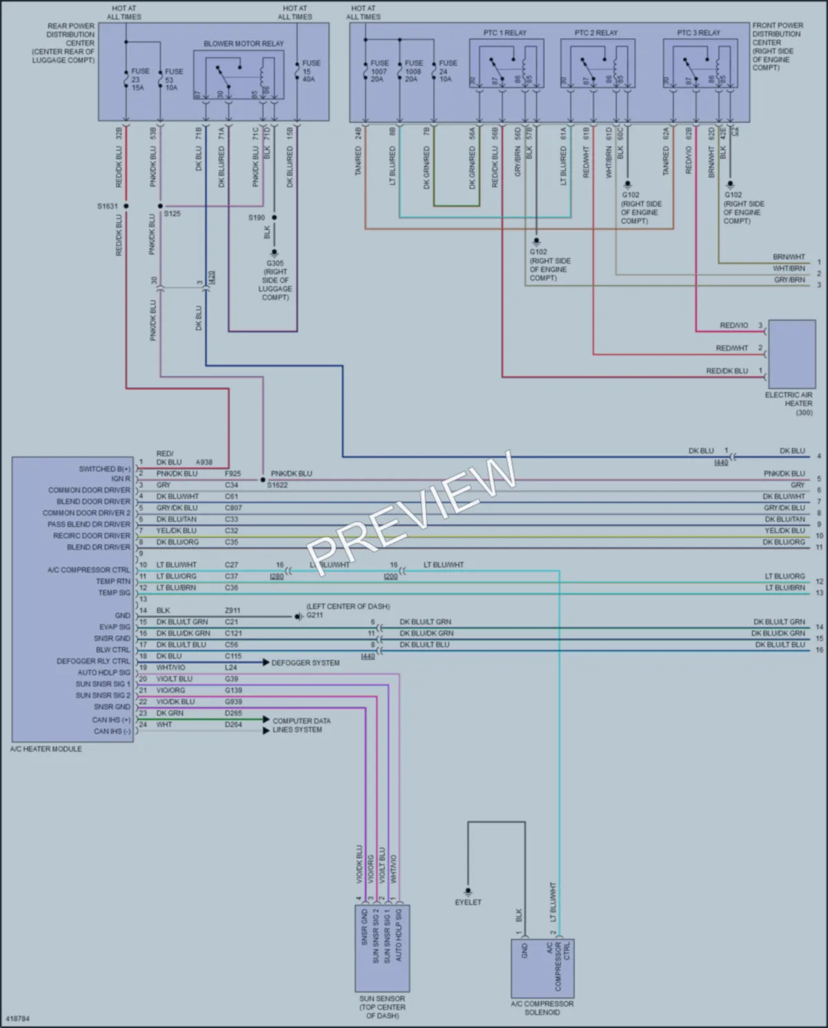 2014 Chrysler 300 Air Conditioning wiring diagram preview