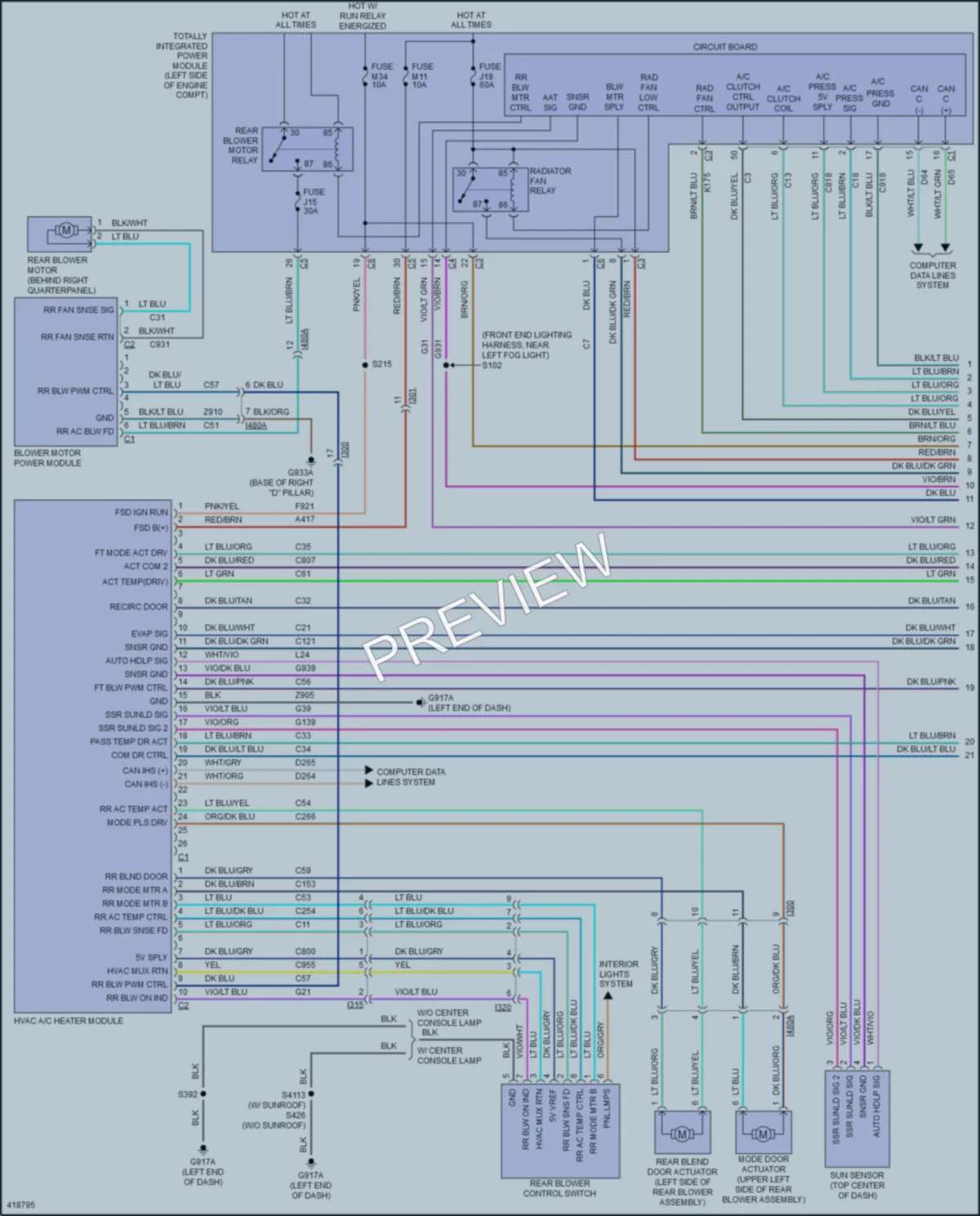 2014 Chrysler TownCountry Air Conditioning wiring diagram preview