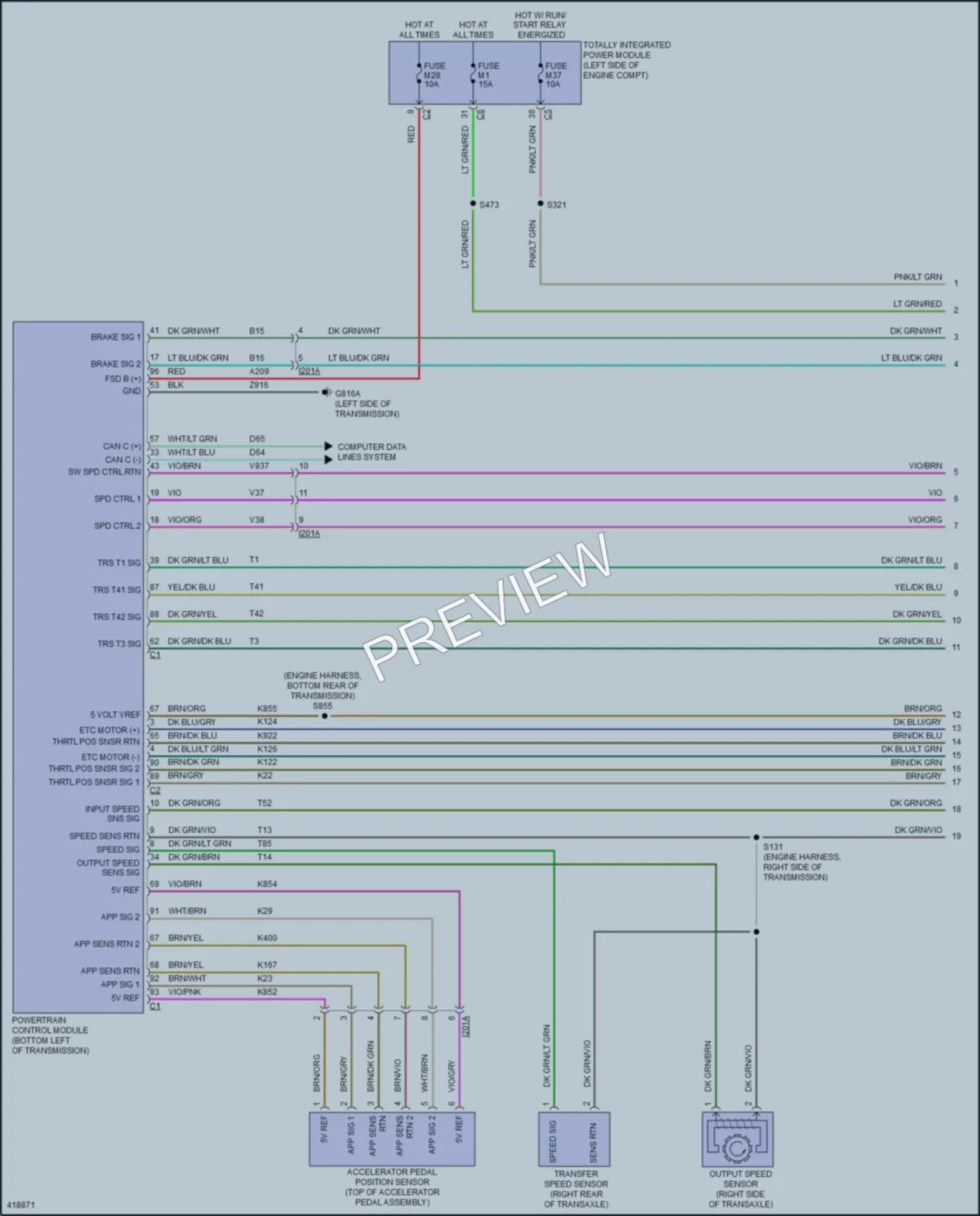 2014 Chrysler TownCountry Cruise Control wiring diagram preview