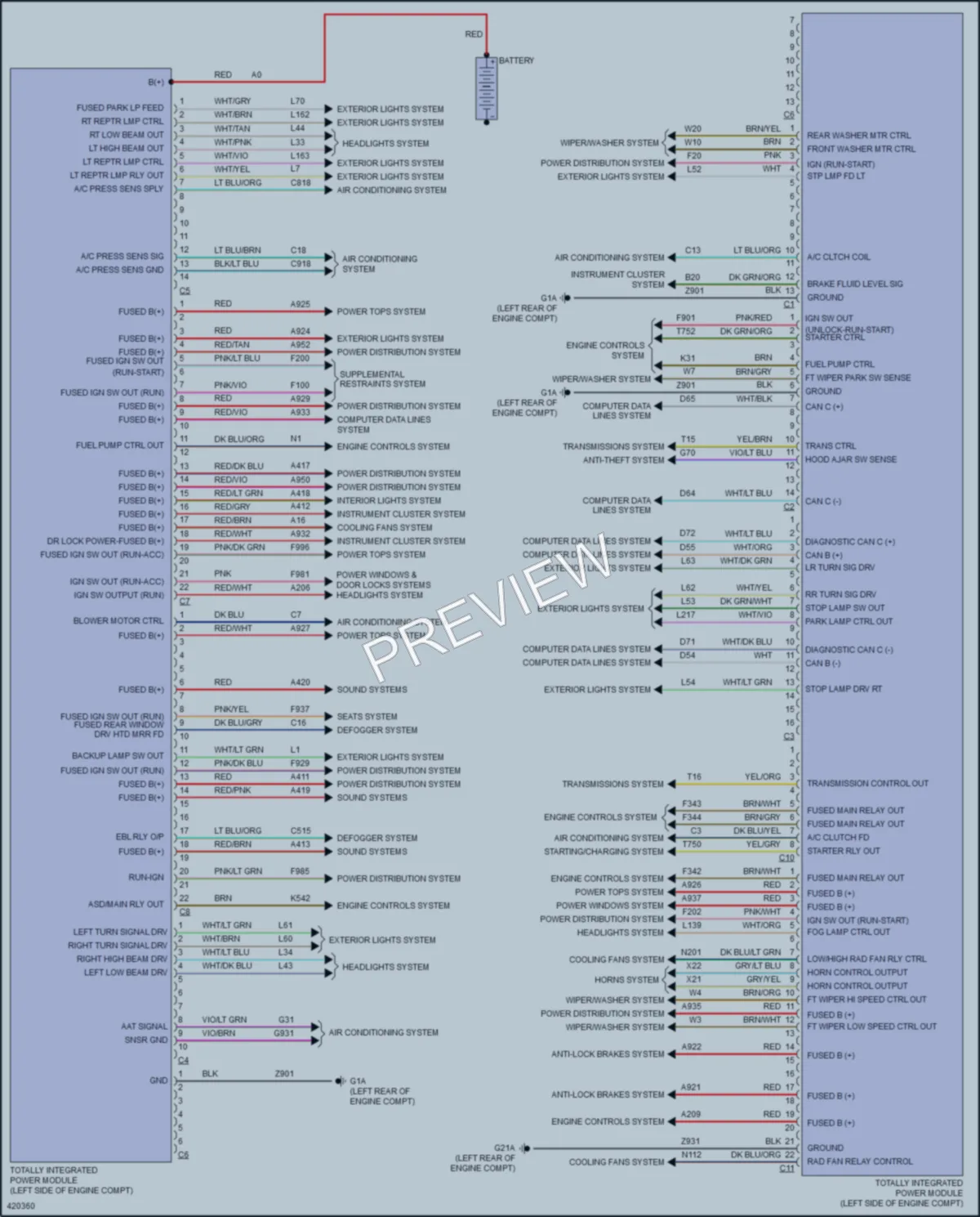 2014 Dodge Avenger Body Control Modules wiring diagram preview