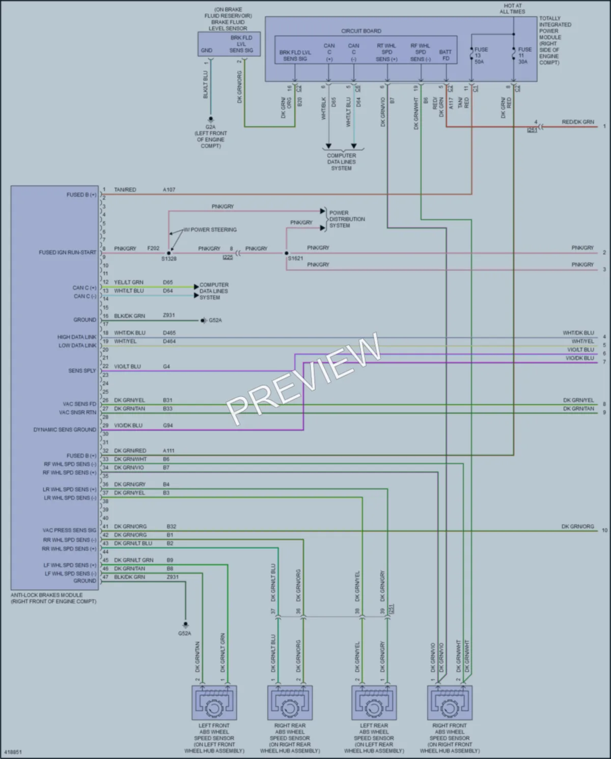 2014 Dodge Challenger Anti Lock Brakes wiring diagram preview