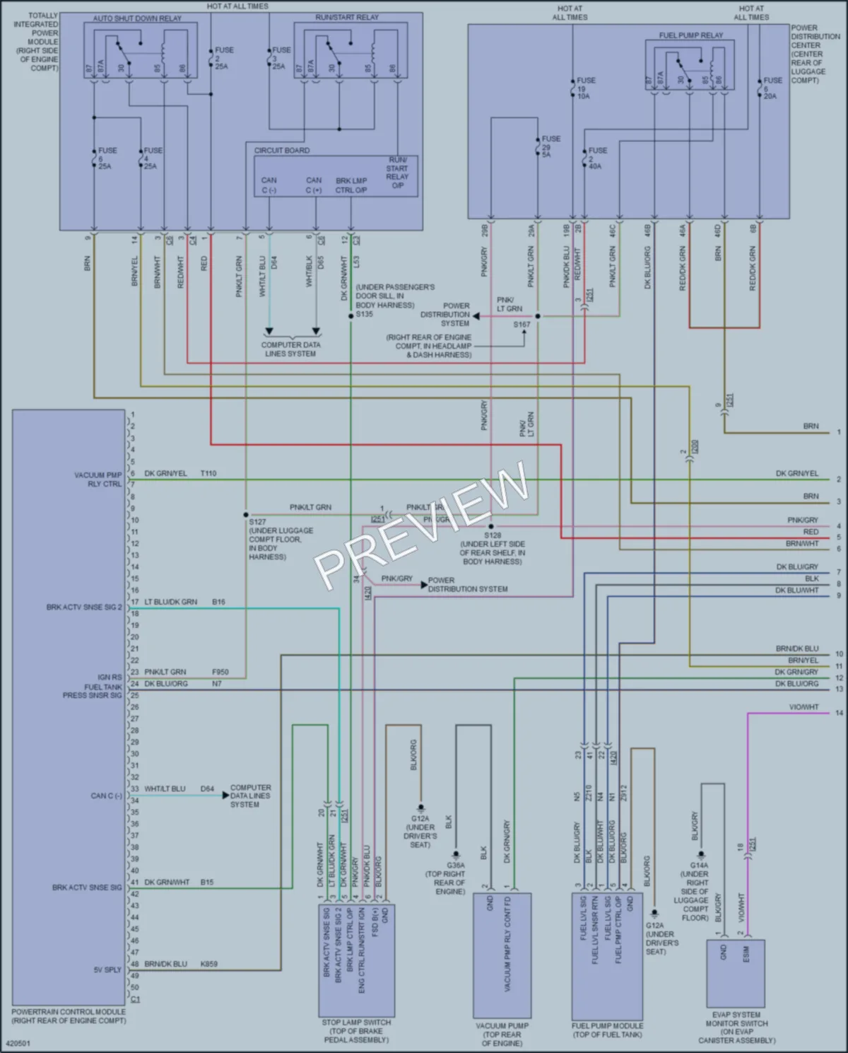 2014 Dodge Challenger Engine Performance wiring diagram preview