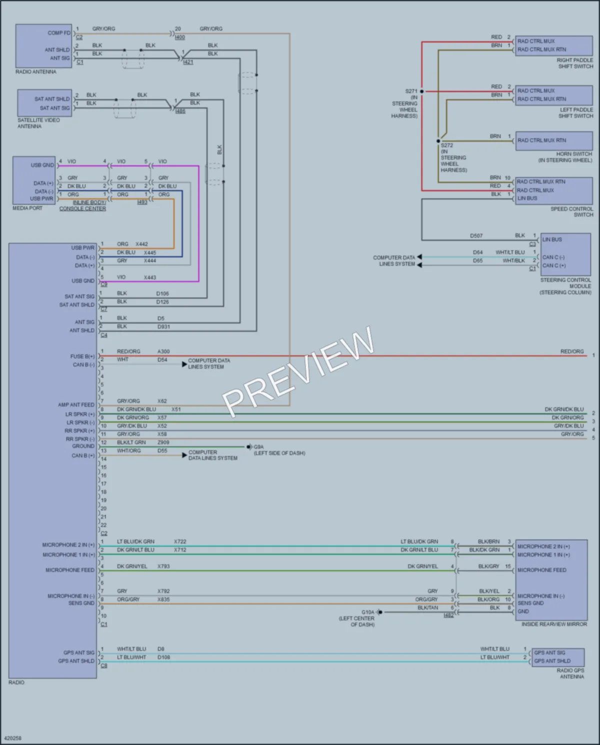 2014 Dodge Challenger Navigation wiring diagram preview