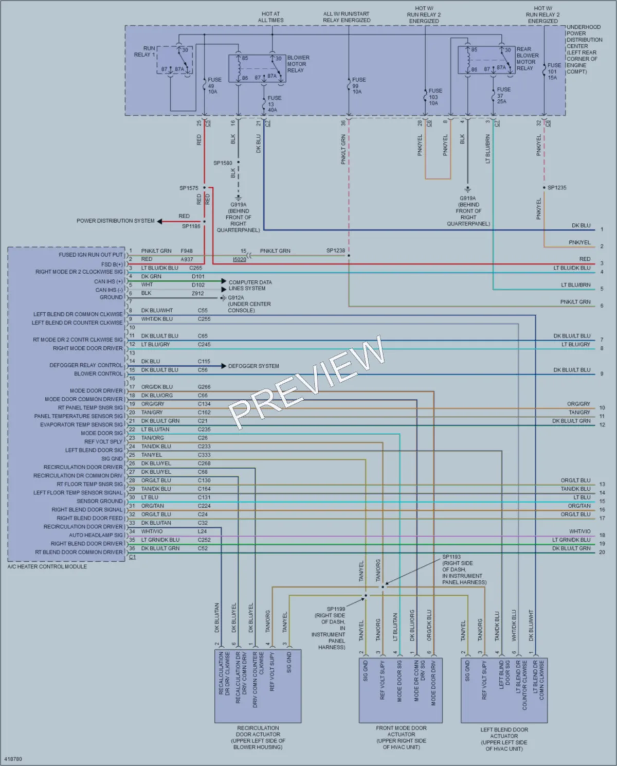 2014 Dodge Durango Air Conditioning wiring diagram preview