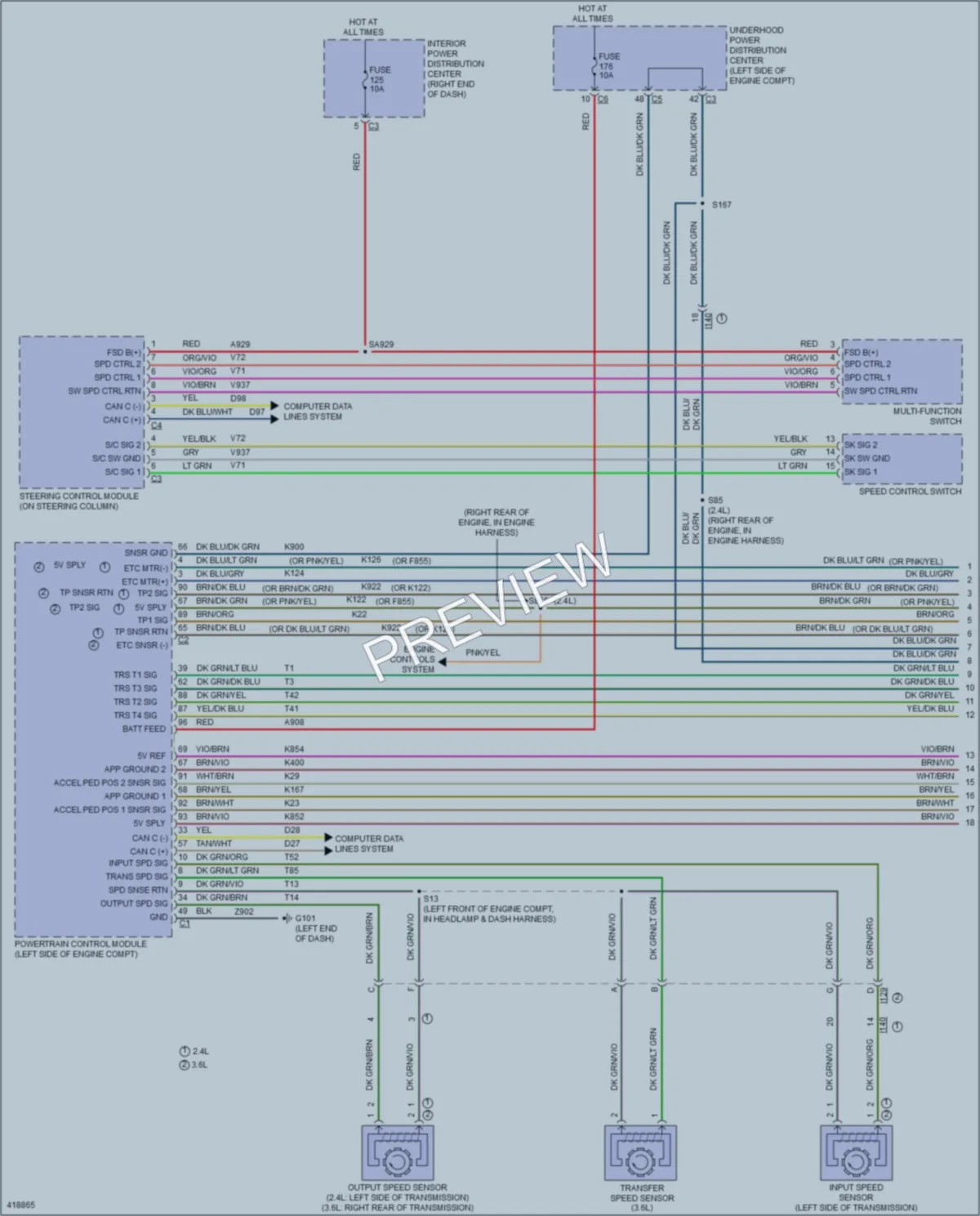 2014 Dodge Journey Cruise Control wiring diagram preview
