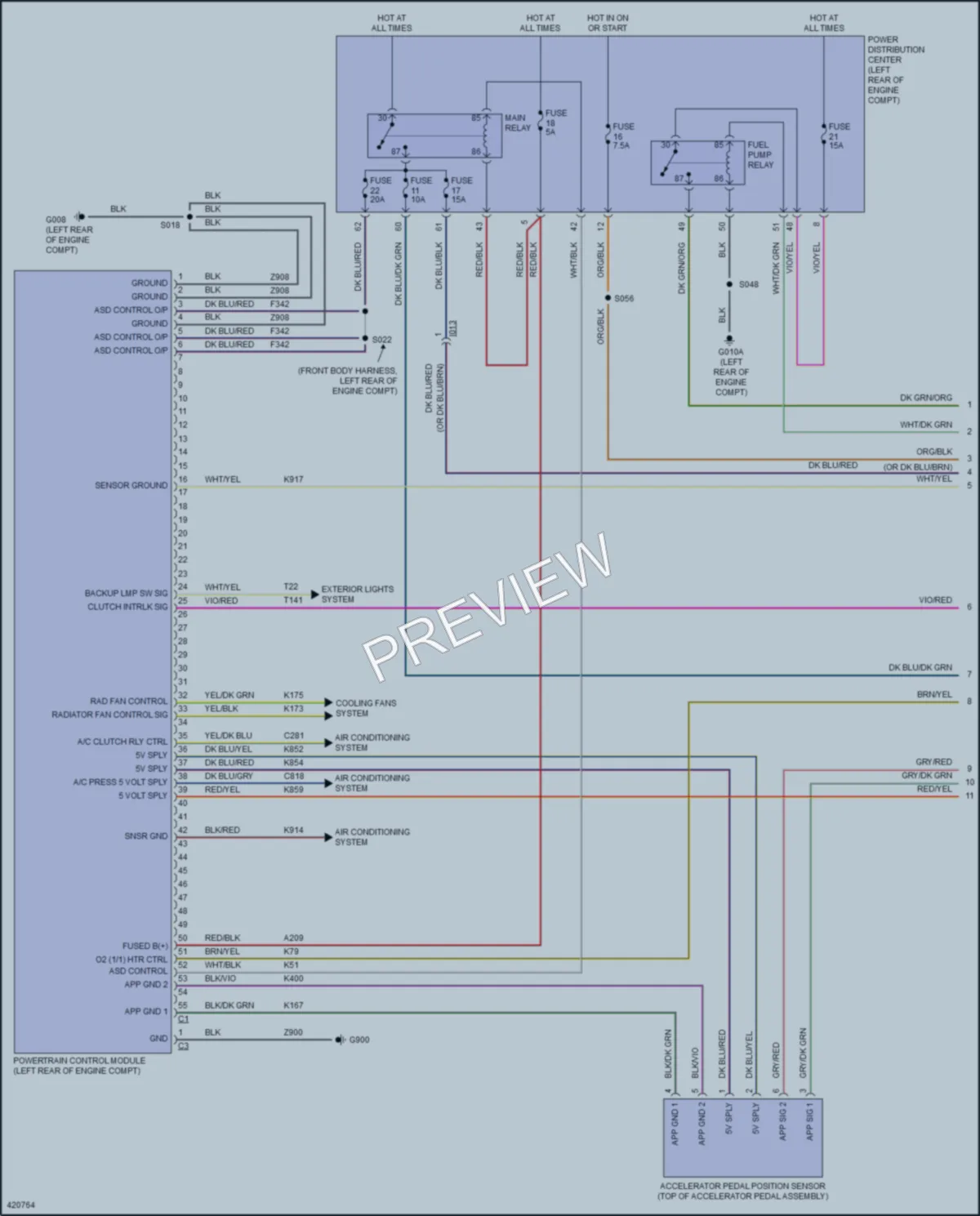 2014 Fiat 500C Engine Performance wiring diagram preview