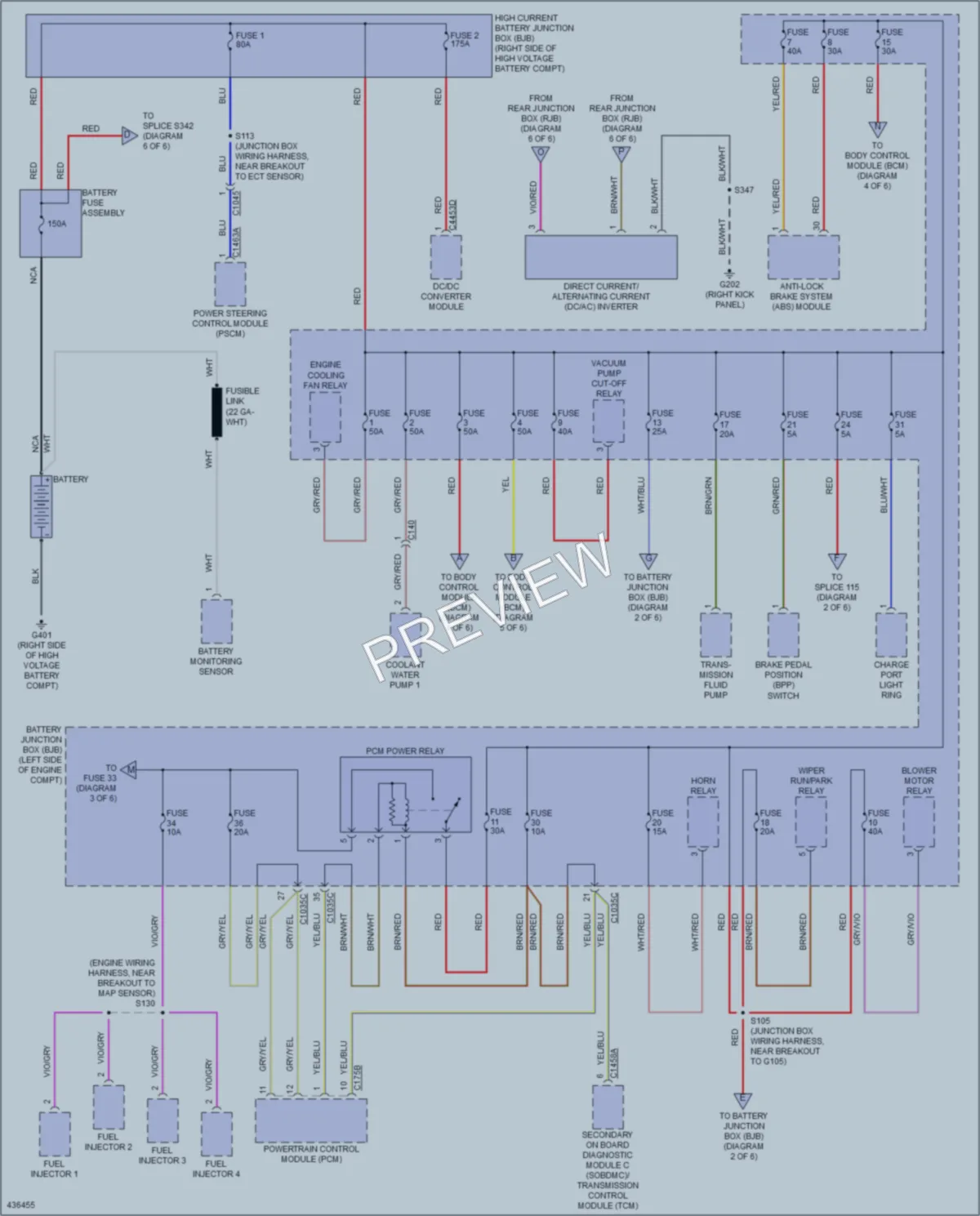 2014 Ford CMaxEnergi Power Distribution wiring diagram preview