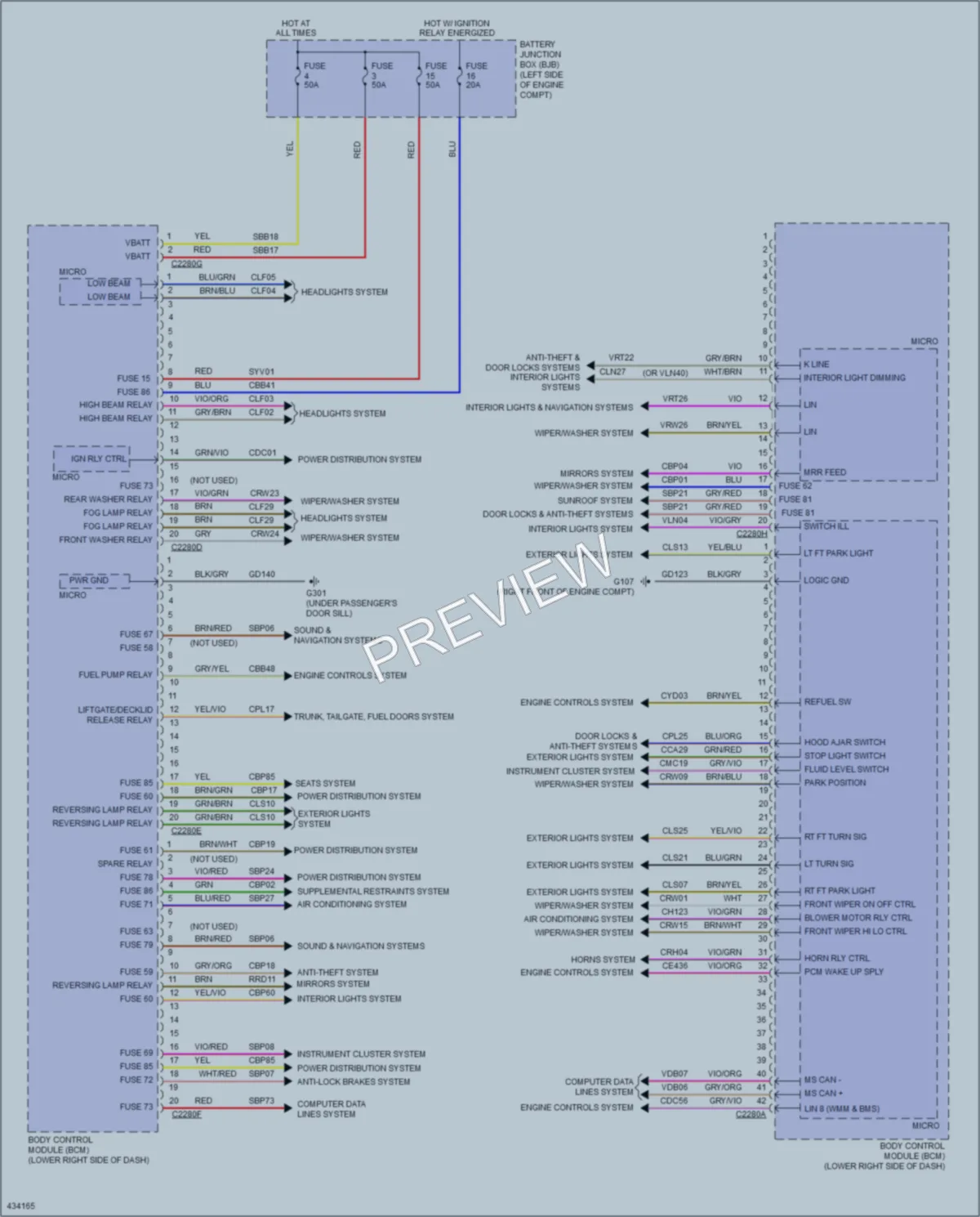 2014 Ford CMaxHybrid Body Control Modules wiring diagram preview