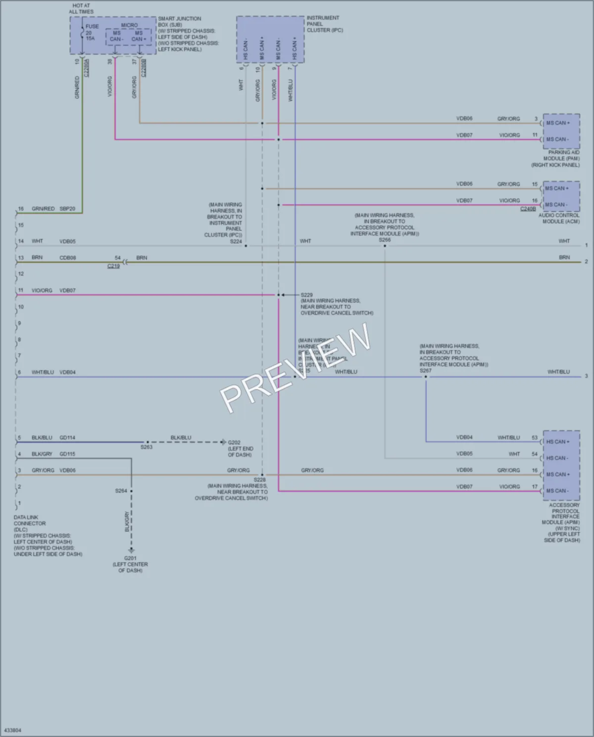2014 Ford E150ClubWagon Computer Data Lines wiring diagram preview