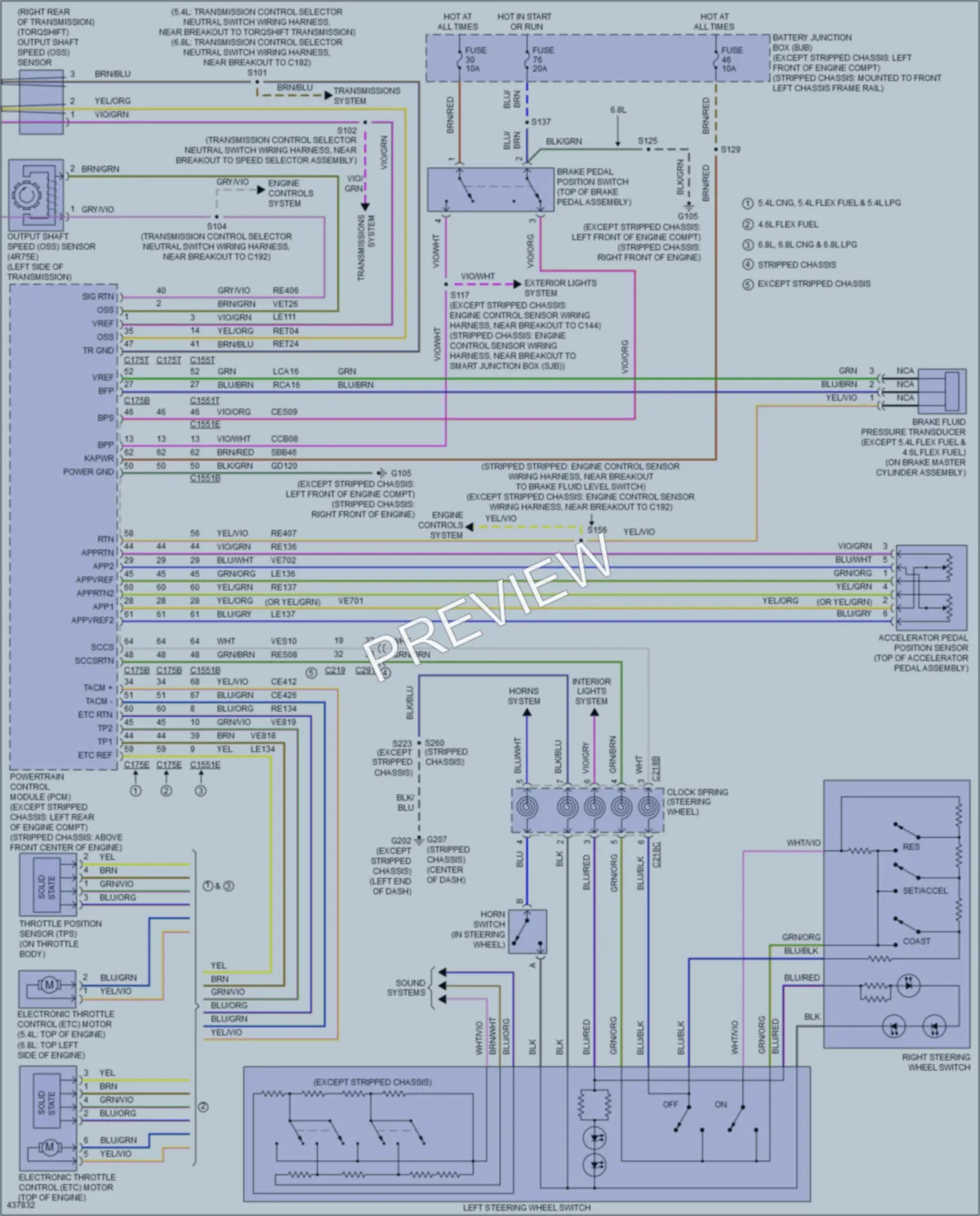 2014 Ford E150ClubWagon Cruise Control wiring diagram preview