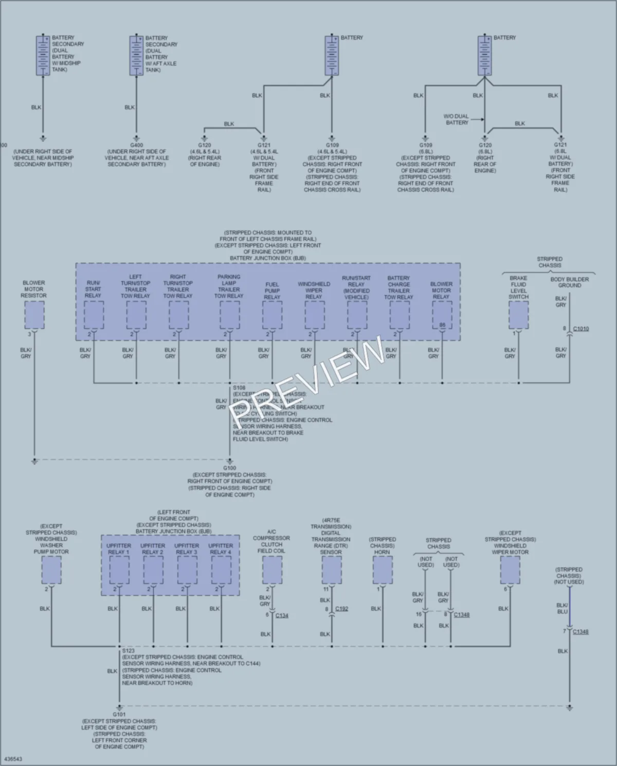 2014 Ford E250Econoline Ground Distribution wiring diagram preview