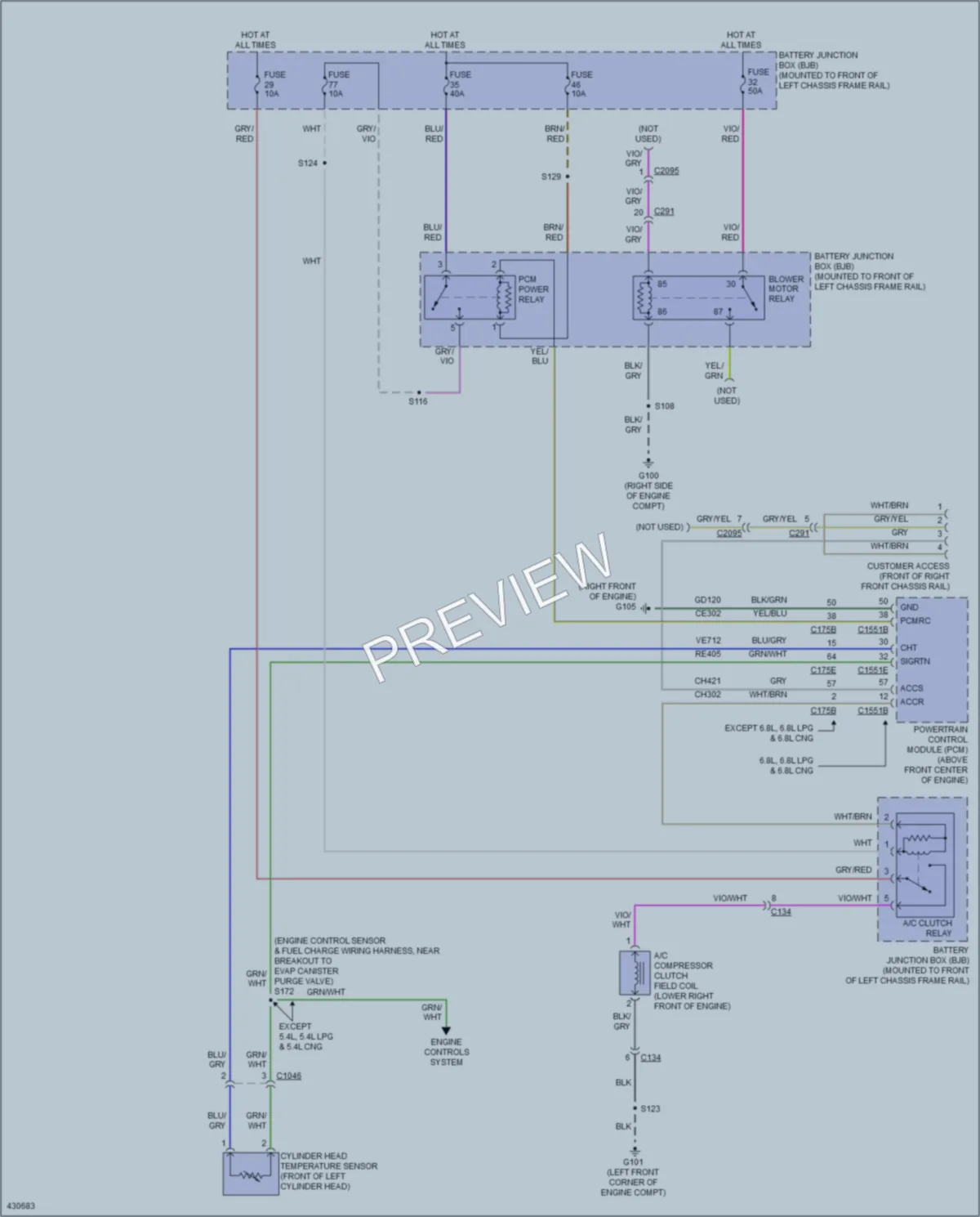 2014 Ford E350ClubWagon Air Conditioning wiring diagram preview