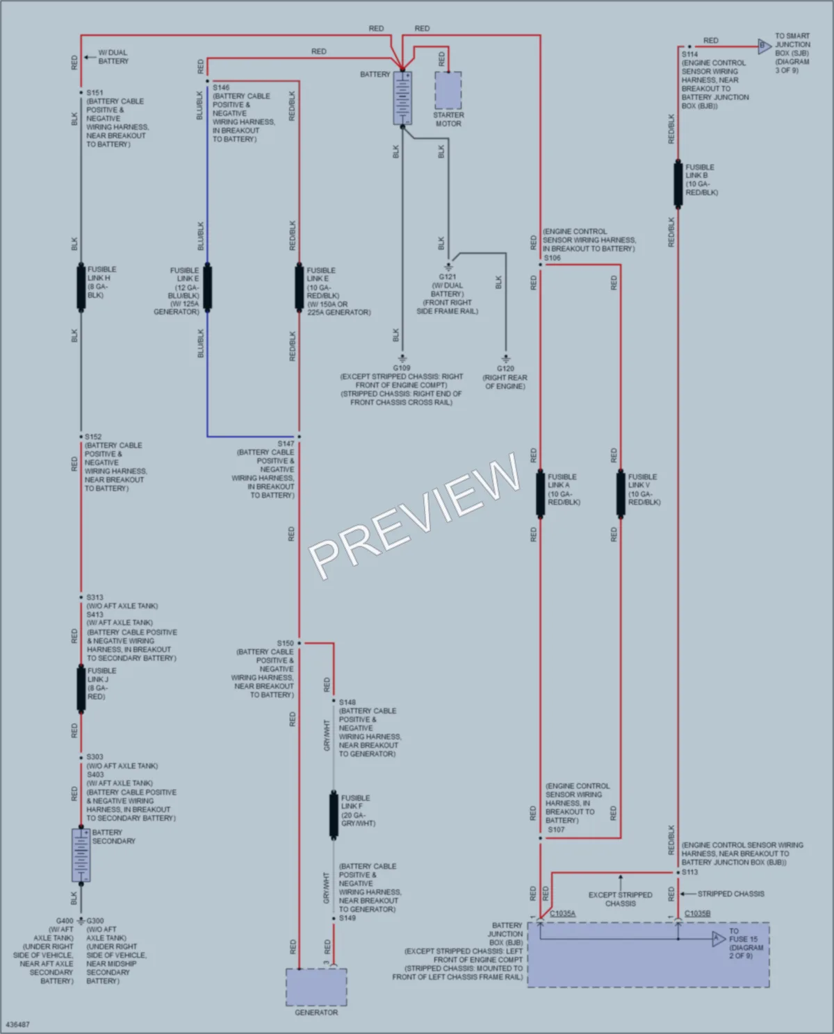2014 Ford E350Econoline Power Distribution wiring diagram preview