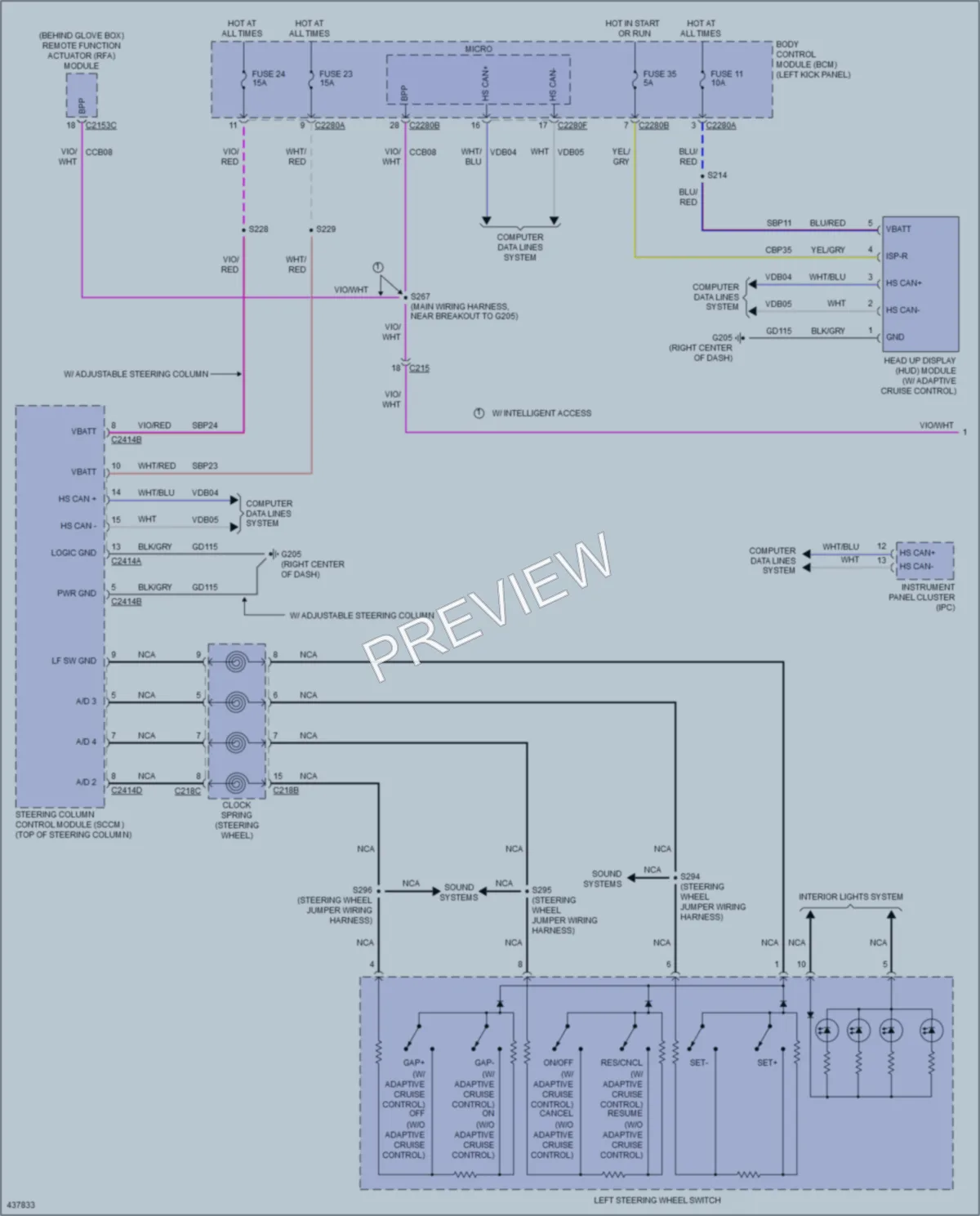 2014 Ford Edge Cruise Control wiring diagram preview