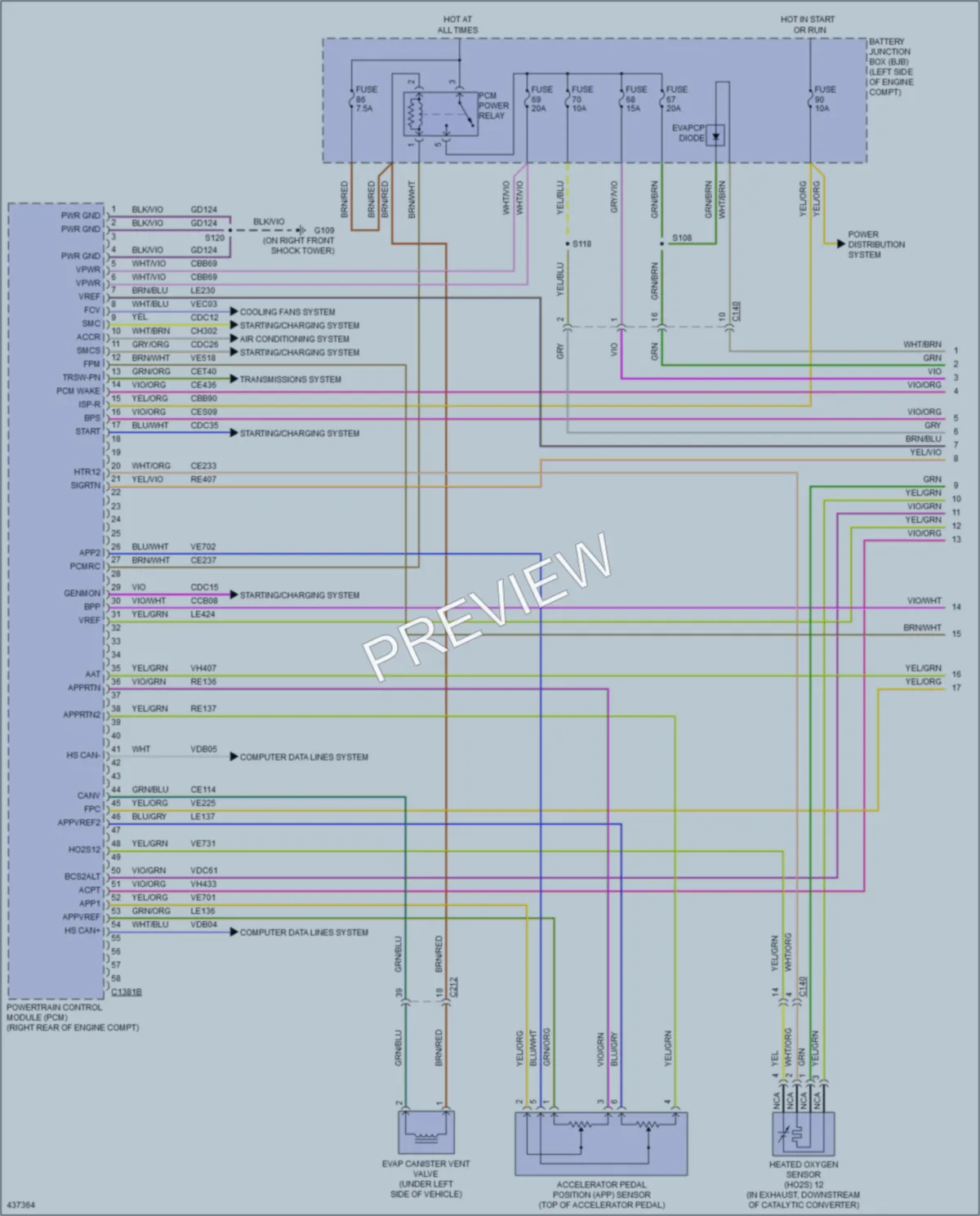 2014 Ford Edge Engine Performance wiring diagram preview