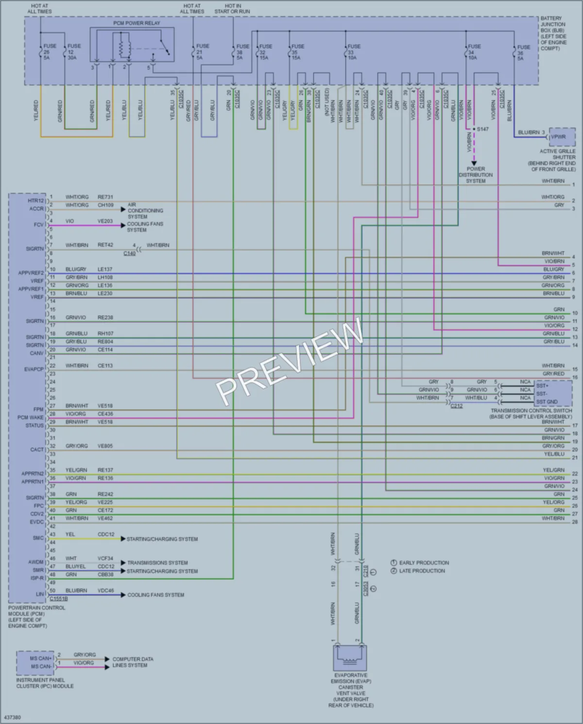 2014 Ford Escape Engine Performance wiring diagram preview
