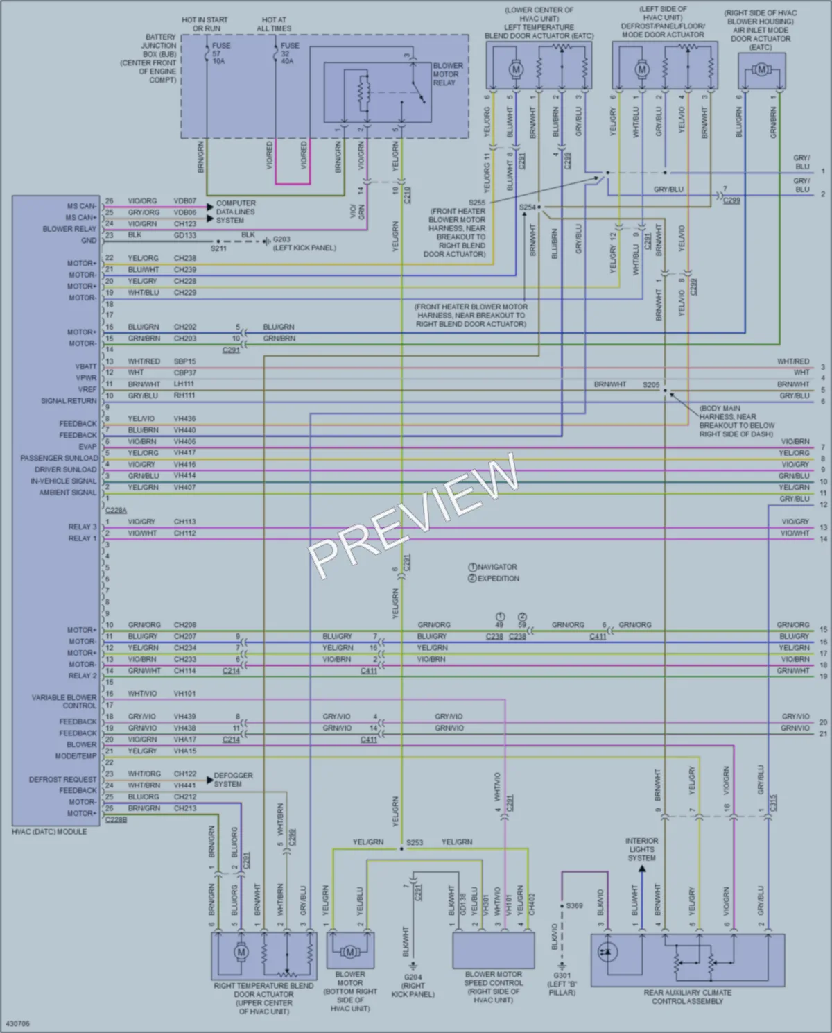 2014 Ford Expedition Air Conditioning wiring diagram preview