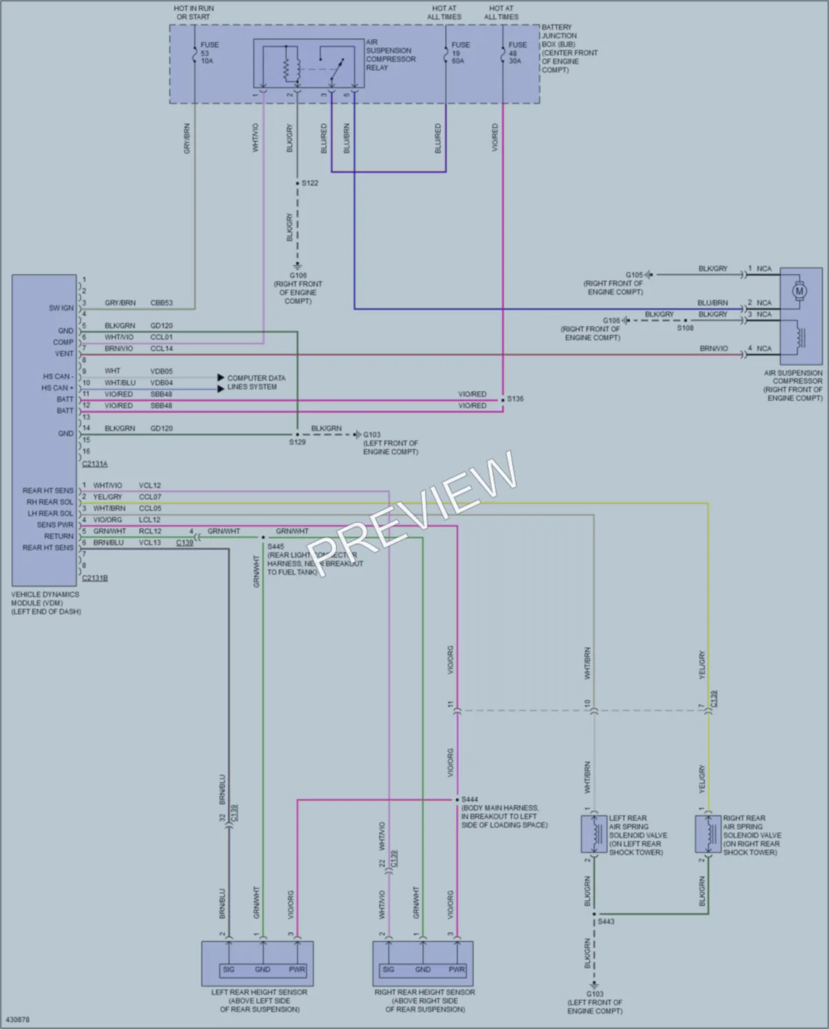 2014 Ford ExpeditionEL Electronic Suspension wiring diagram preview