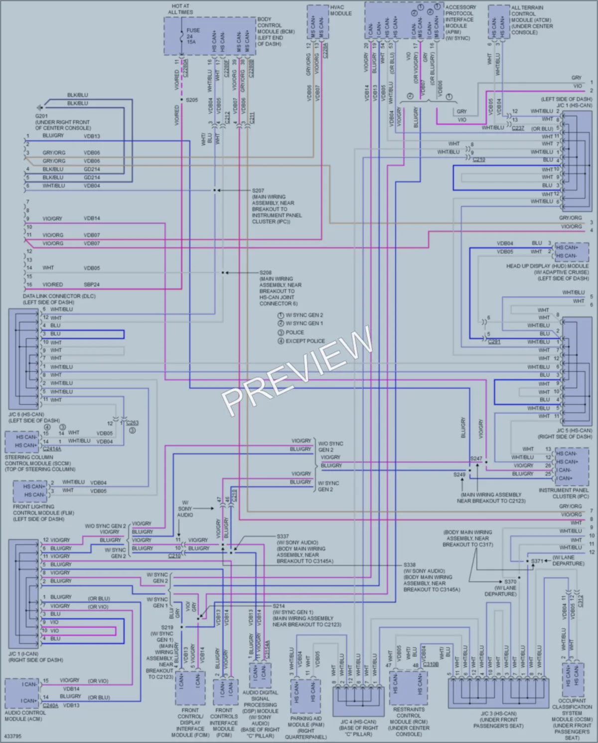 2014 Ford Explorer Computer Data Lines wiring diagram preview