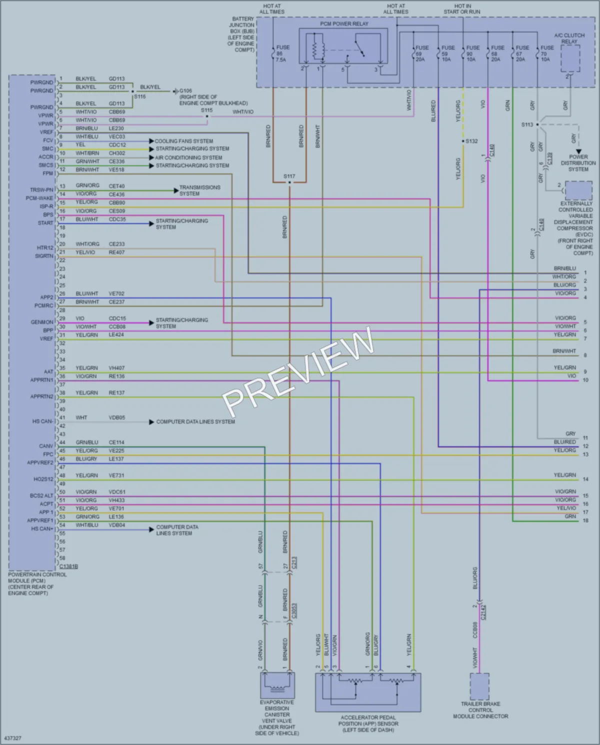 2014 Ford Explorer Engine Performance wiring diagram preview