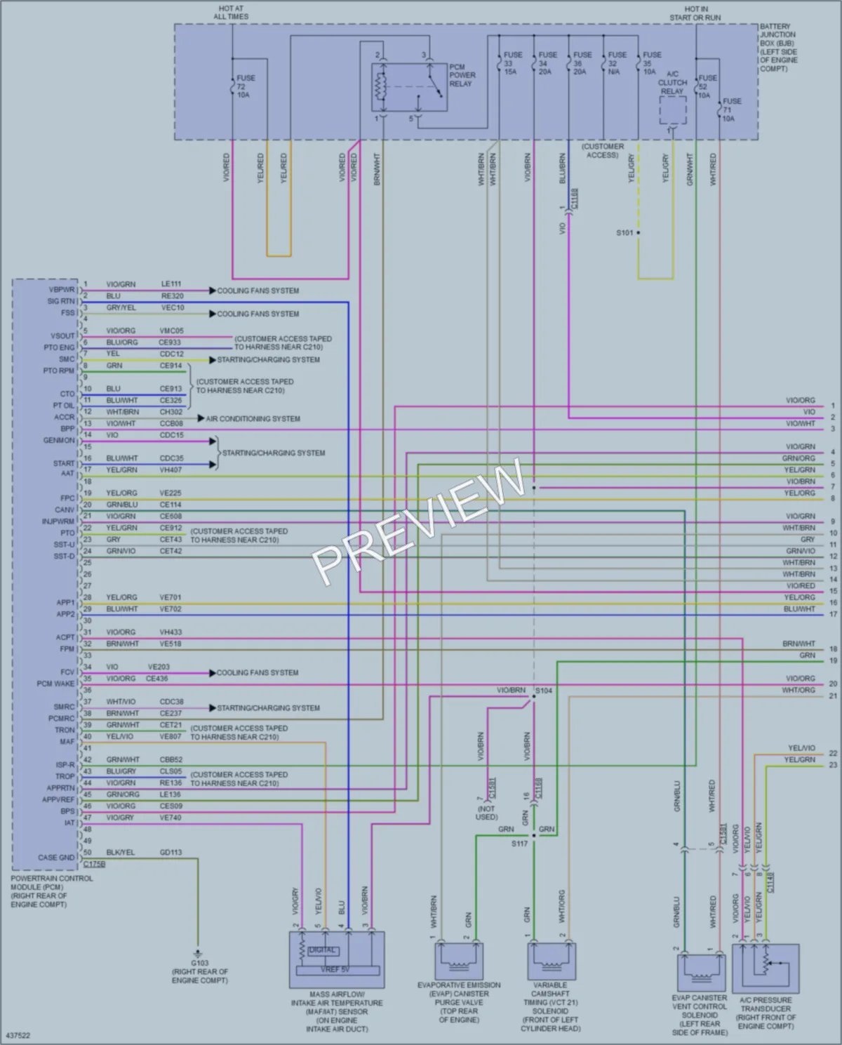 2014 Ford F250Pickup Engine Performance wiring diagram preview