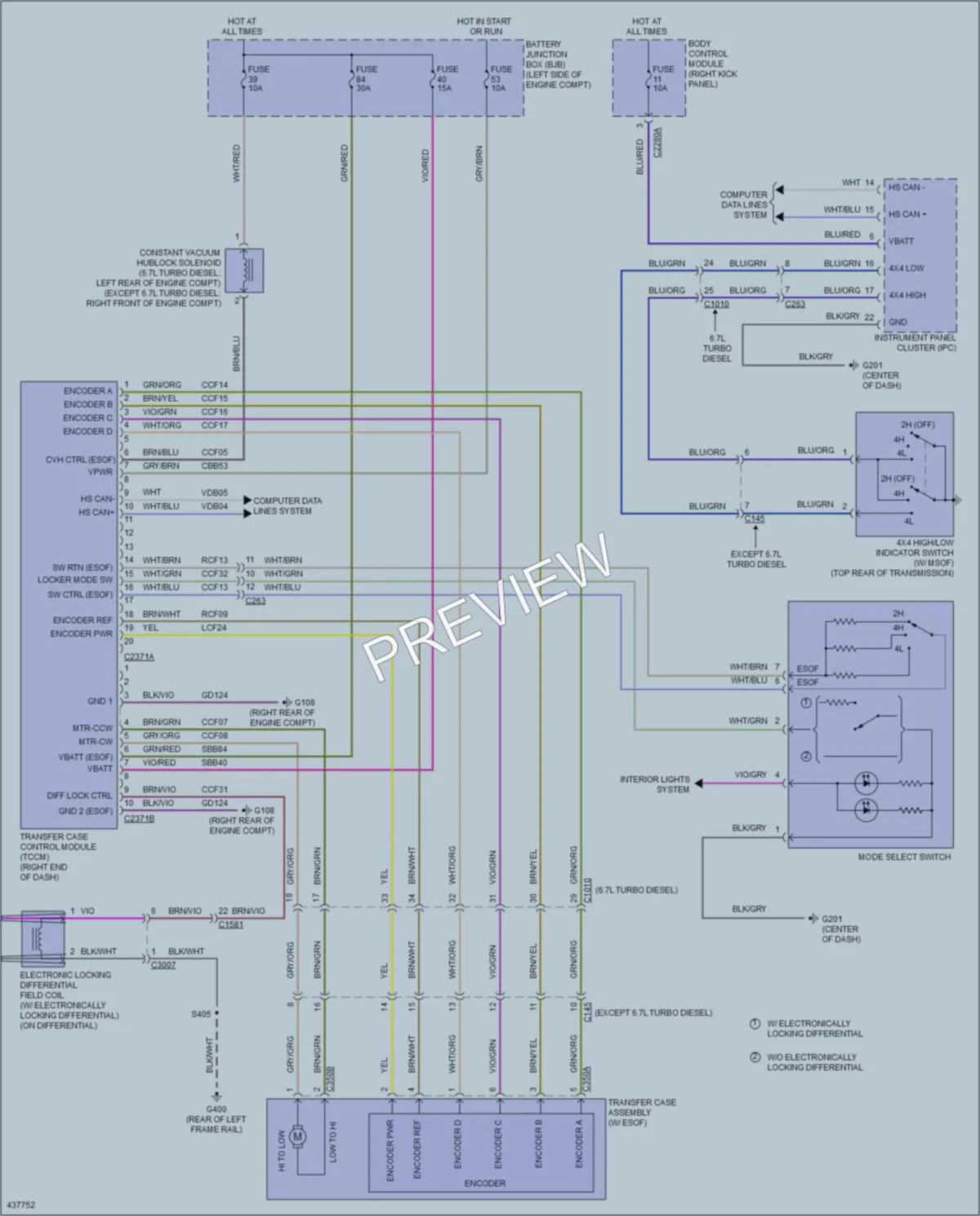 2014 Ford F250Pickup Transmission wiring diagram preview