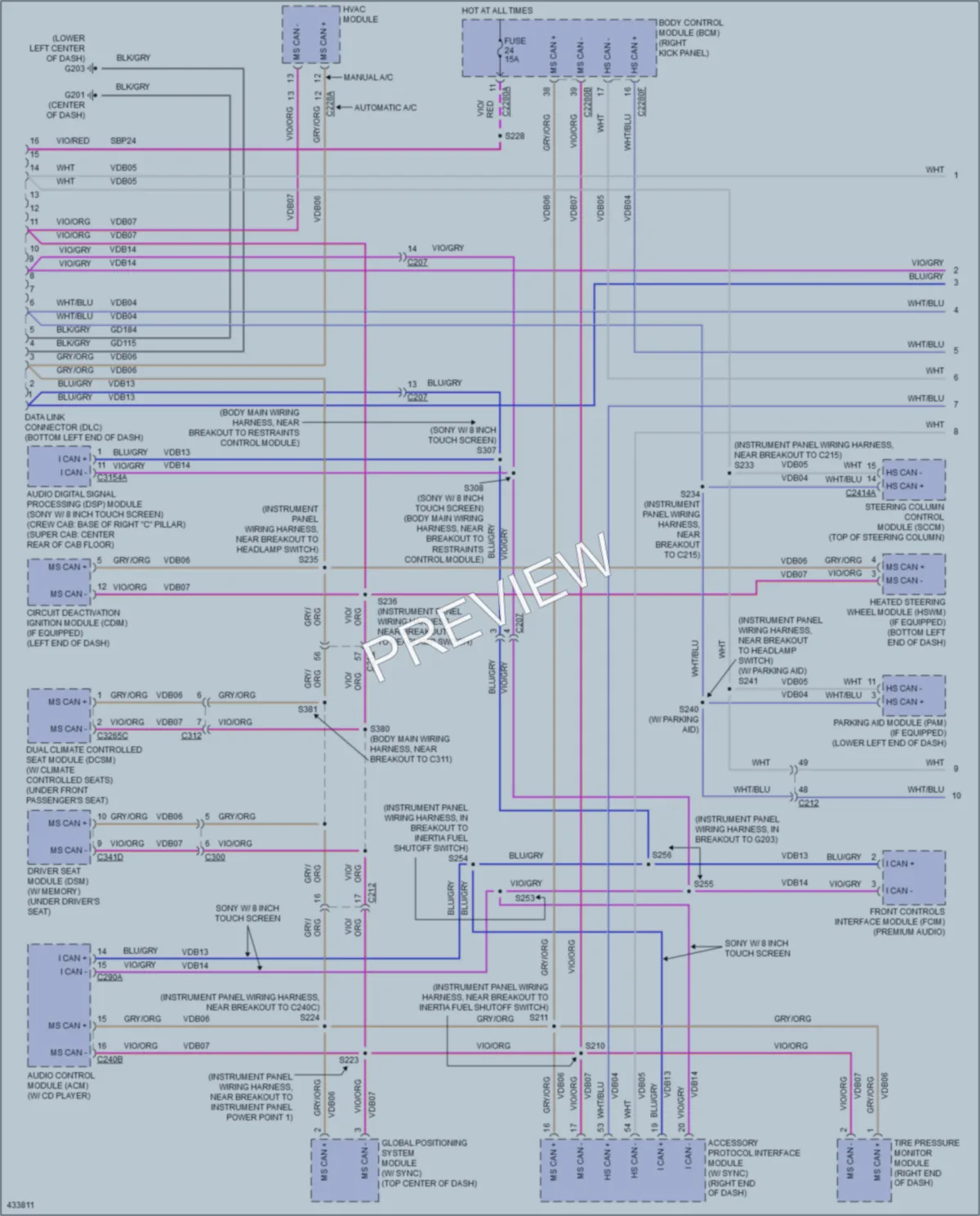 2014 Ford F450Pickup Computer Data Lines wiring diagram preview