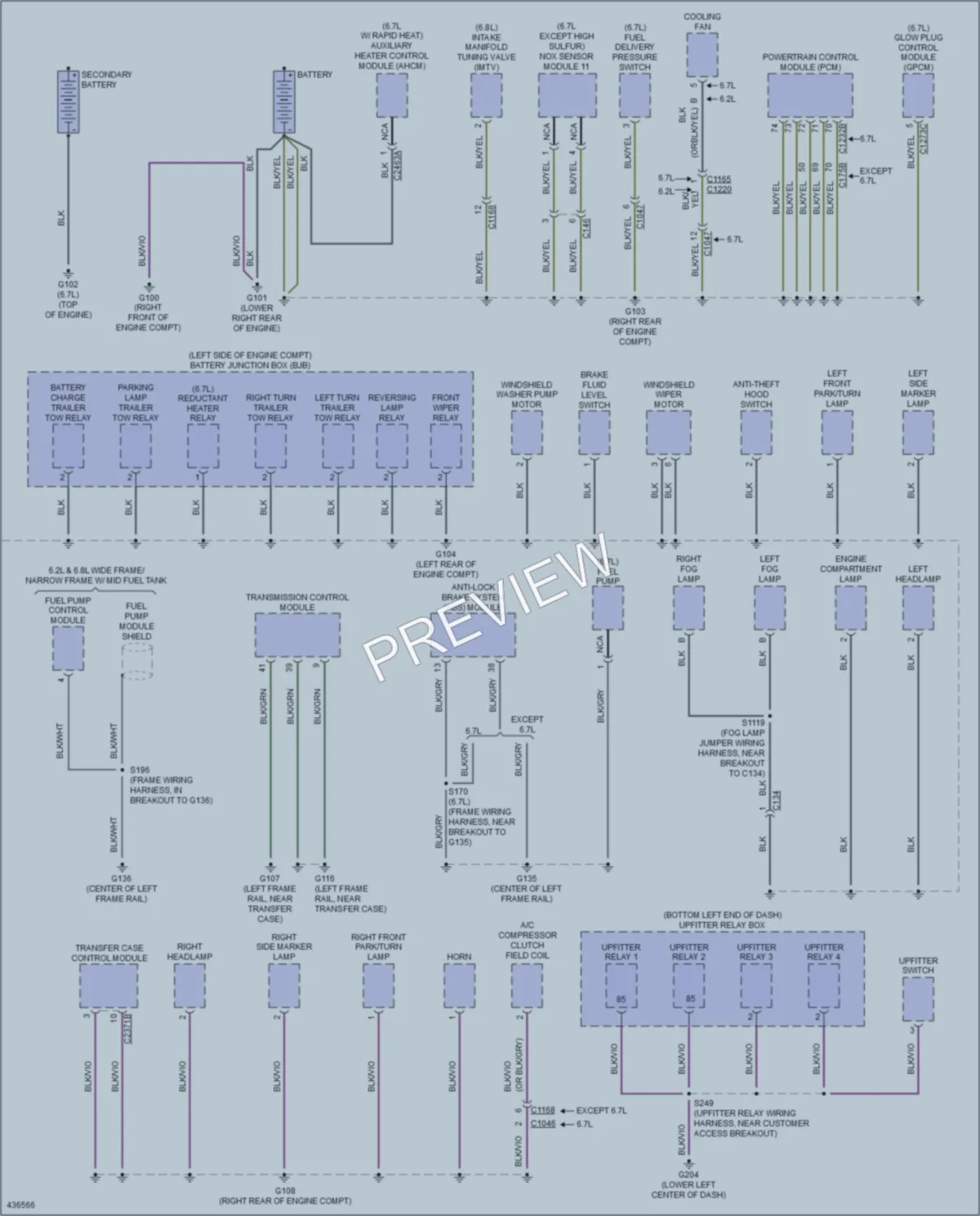 2014 Ford F450Pickup Ground Distribution wiring diagram preview