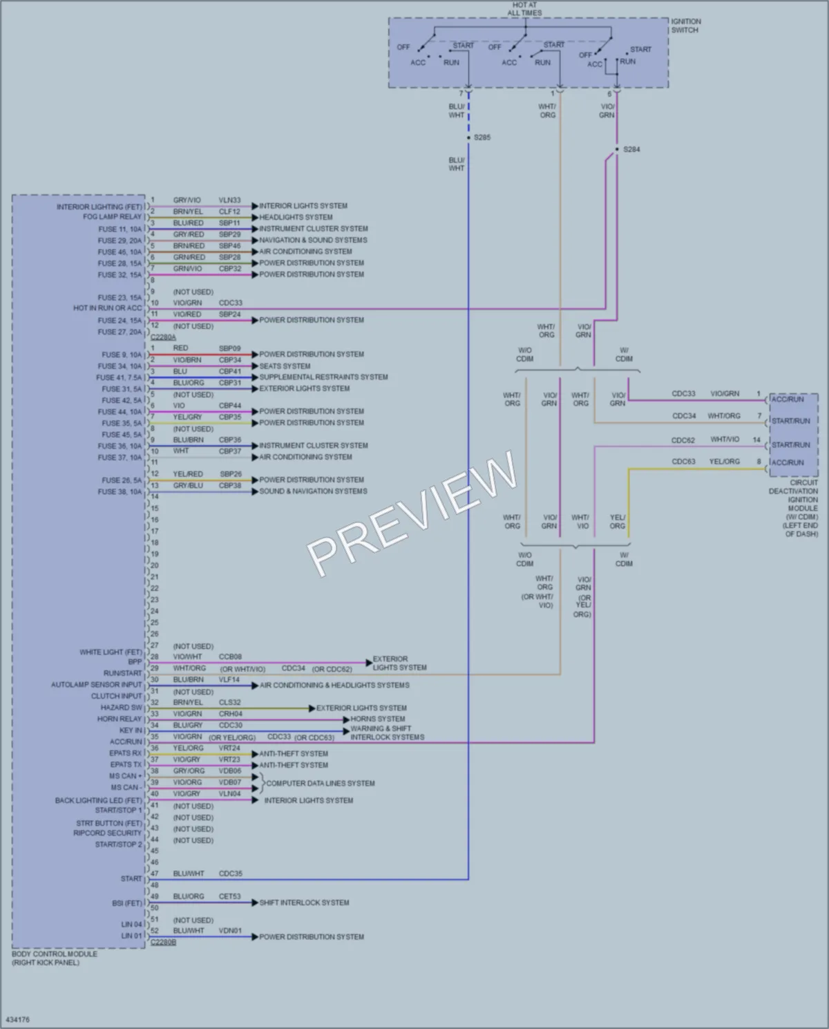 2014 Ford F550ChsCab Body Control Modules wiring diagram preview