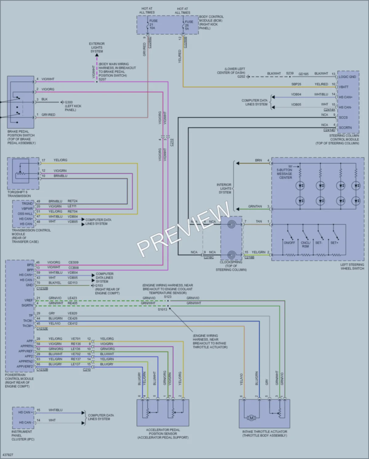 2014 Ford F550ChsCab Cruise Control wiring diagram preview