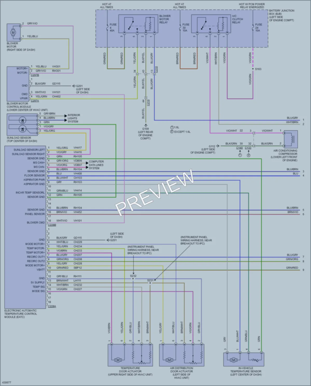 2014 Ford Fiesta Air Conditioning wiring diagram preview