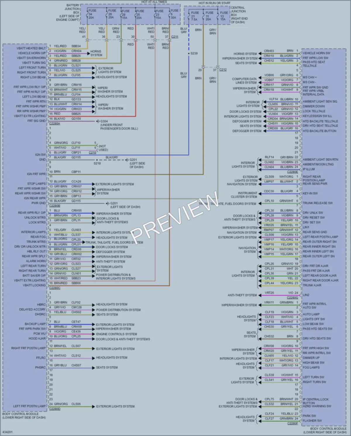 2014 Ford Fiesta Body Control Modules wiring diagram preview