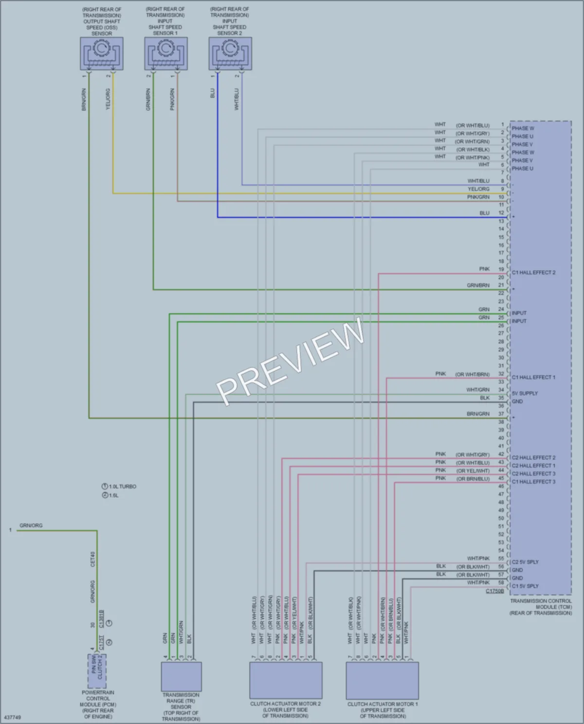2014 Ford Fiesta Transmission wiring diagram preview