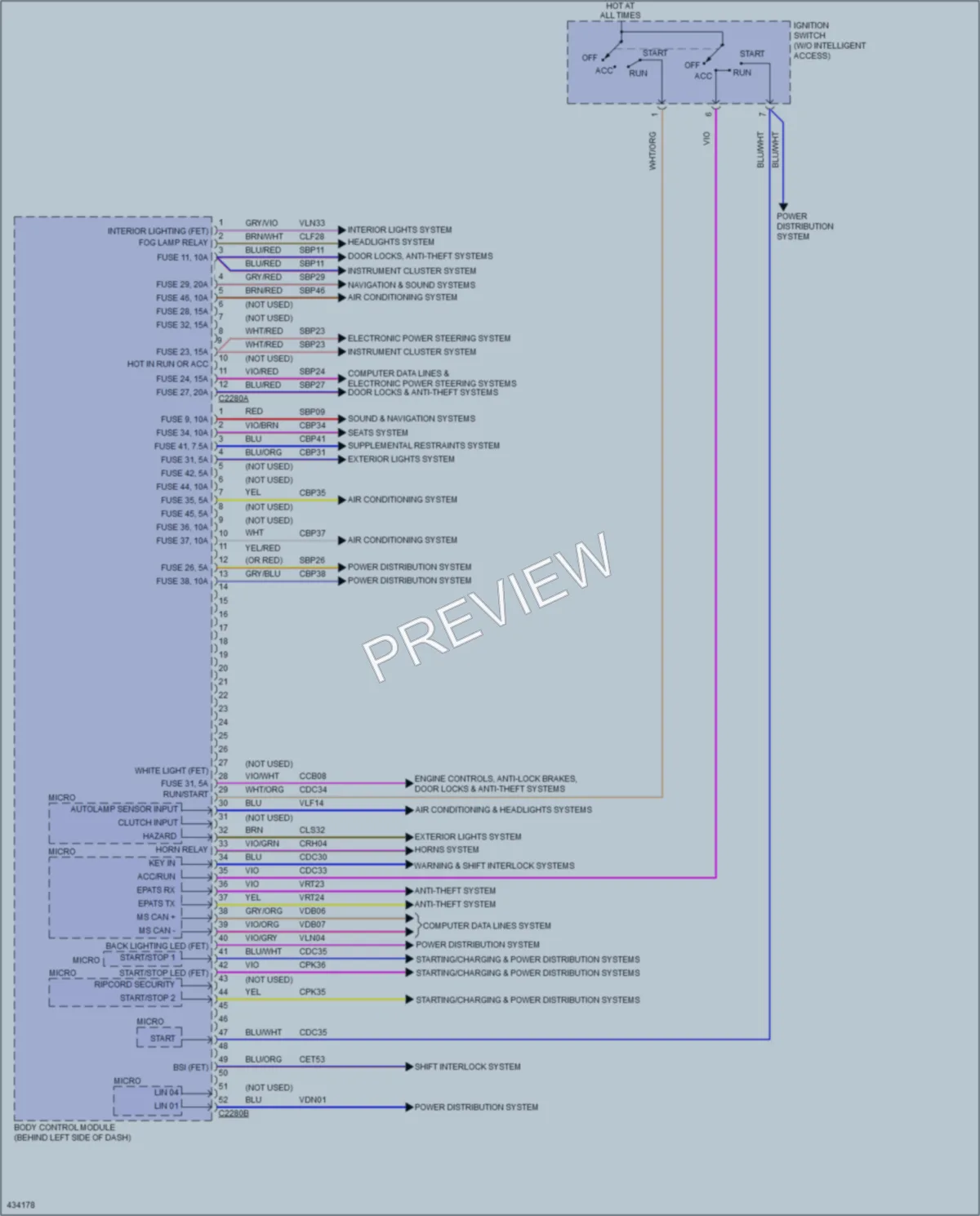 2014 Ford Flex Body Control Modules wiring diagram preview
