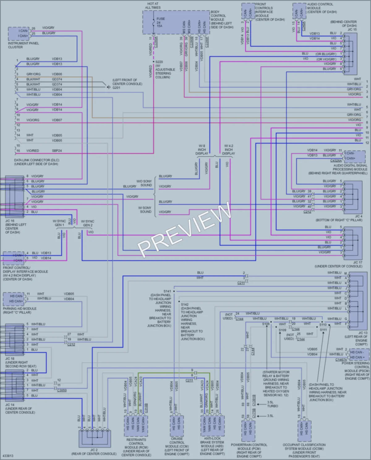 2014 Ford Flex Computer Data Lines wiring diagram preview