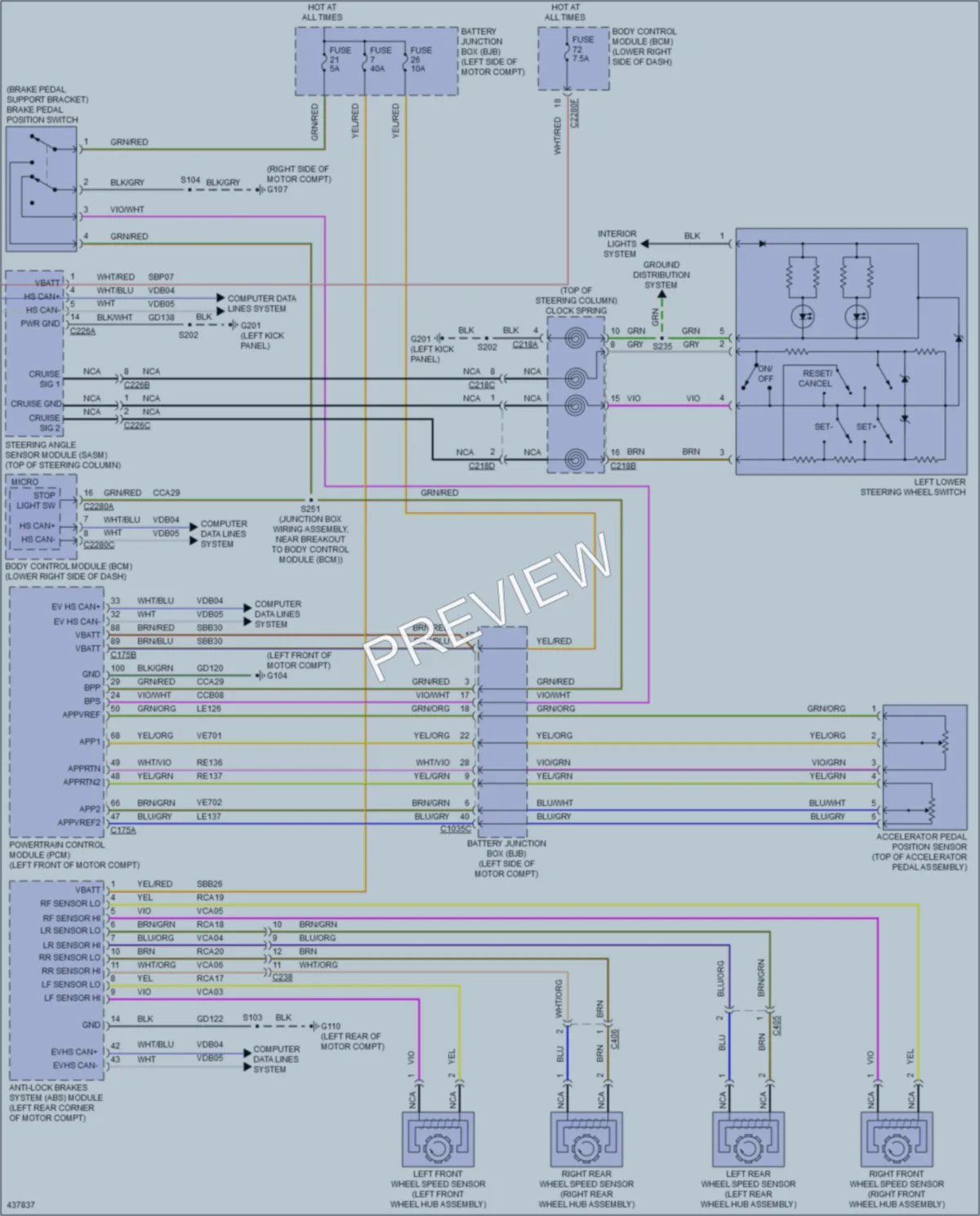 2014 Ford Focus Cruise Control wiring diagram preview