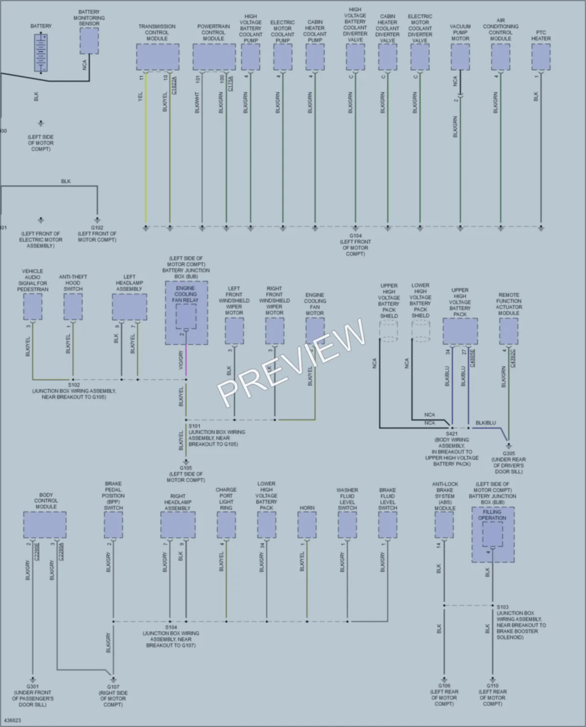 2014 Ford Focus Ground Distribution wiring diagram preview