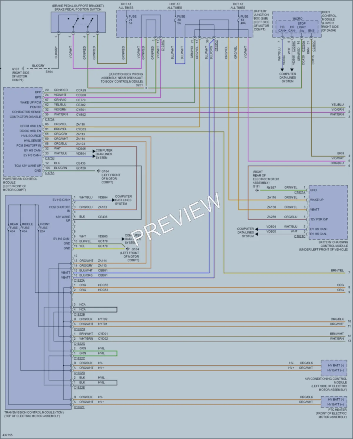 2014 Ford Focus Transmission wiring diagram preview