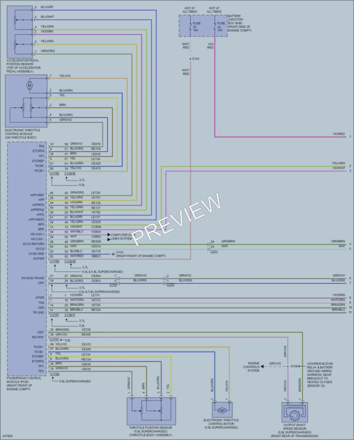 2014 Ford Mustang Cruise Control wiring diagram preview