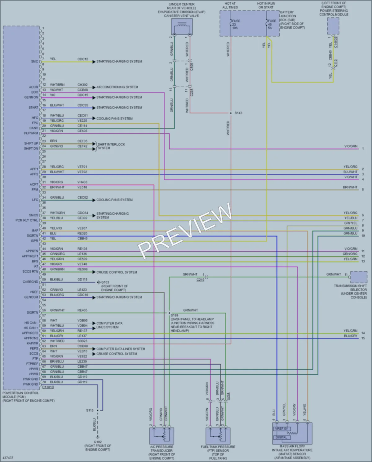 2014 Ford Mustang Engine Performance wiring diagram preview