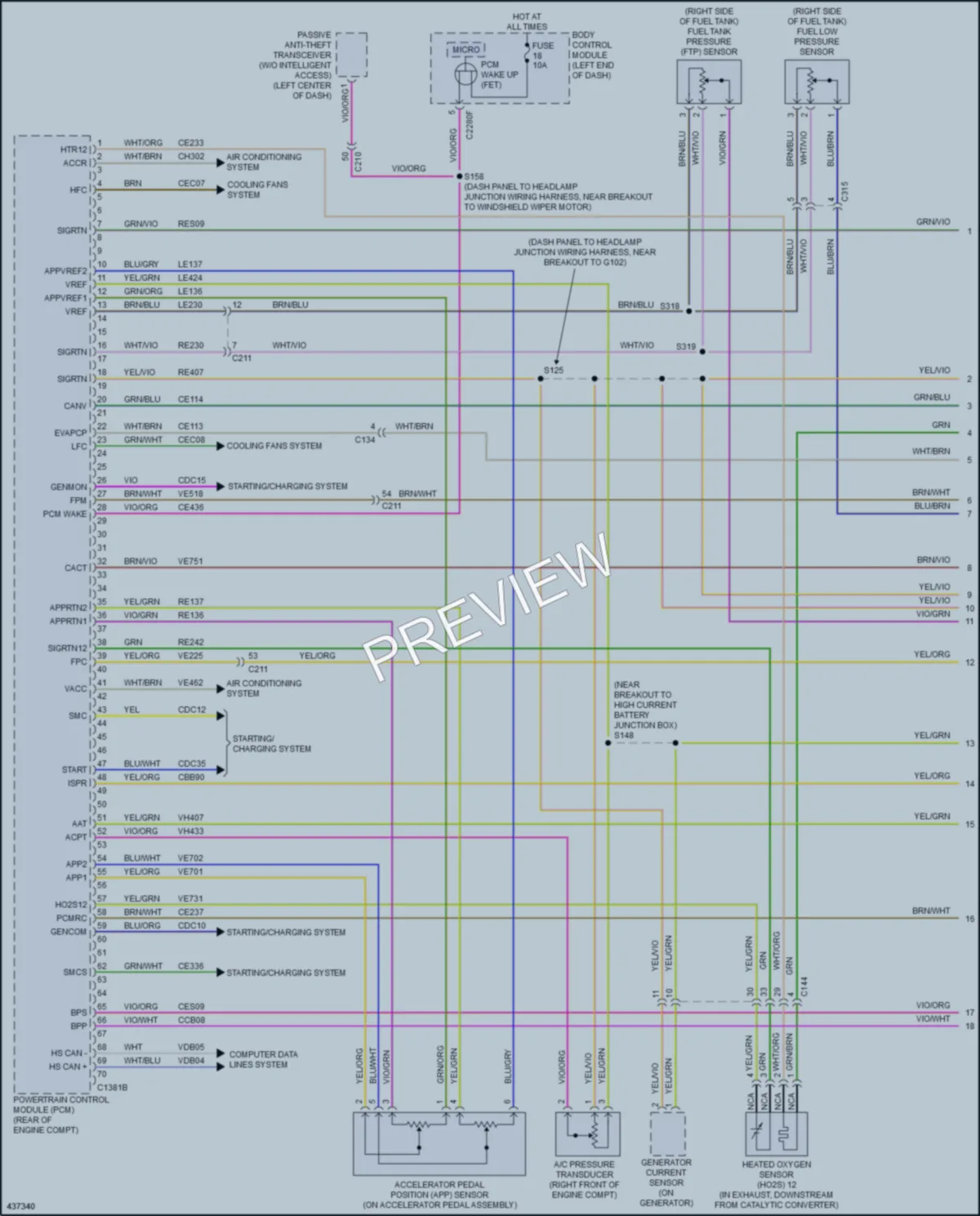 2014 Ford Taurus Engine Performance wiring diagram preview