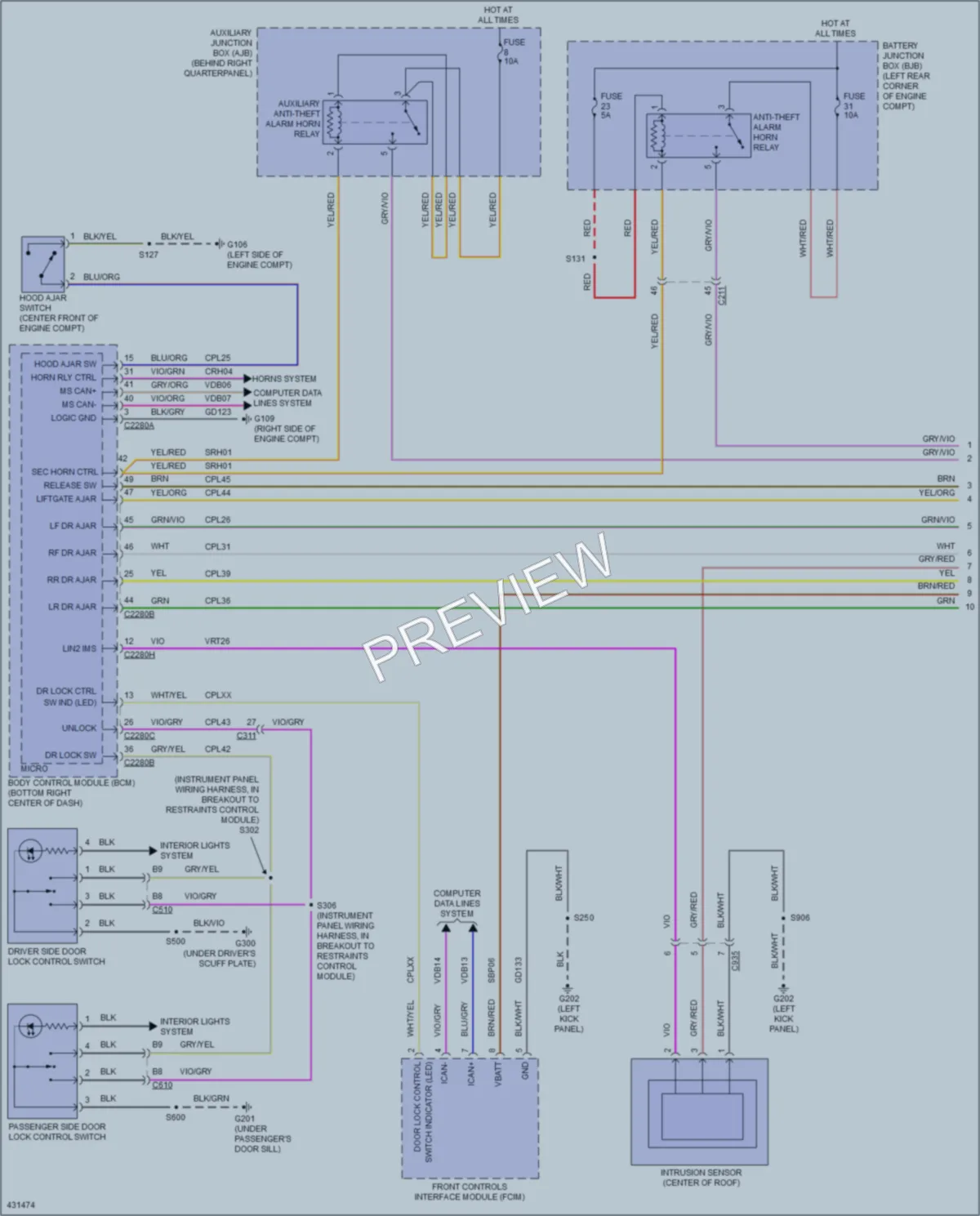 2014 Ford TransitConnect Power Door Locks wiring diagram preview
